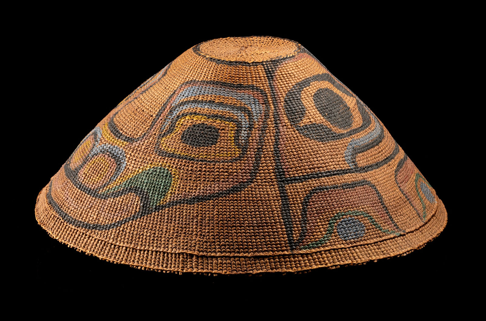UNIDENTIFIED NUU-CHAH-NULTH or MAKAH ARTIST, Painted Rain Hat, c. 1920s or 1930s