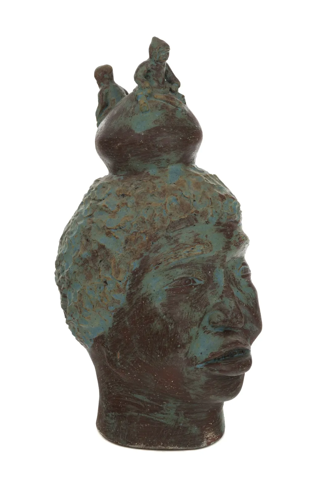 CHARLIE PANIGONIAK (1946-2019) KANGIQLINIQ (RANKIN INLET), Man's Head with Inuuk, c. 1970