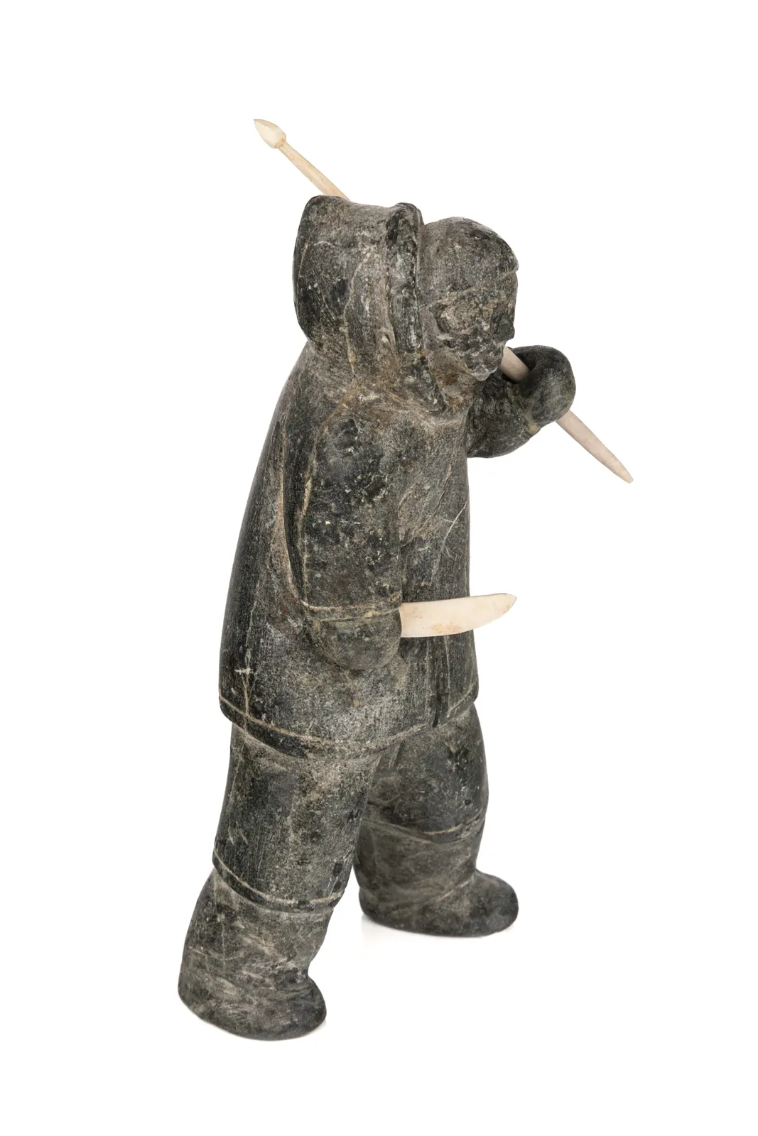 ENNUTSIAK (1893-1976) IQALUIT (FROBISHER BAY), Hunter with Spear and Knife, c. 1960