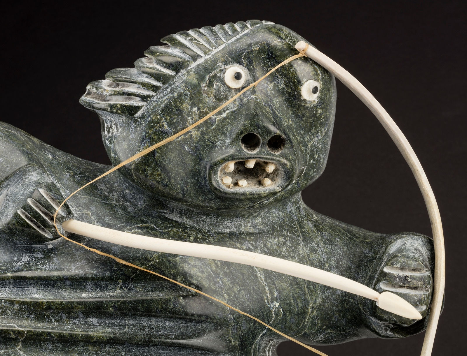 JUDAS ULLULAQ (1937-1999) Uqsuqtuuq (Gjoa Haven), Man Chasing Caribou, early 1990s