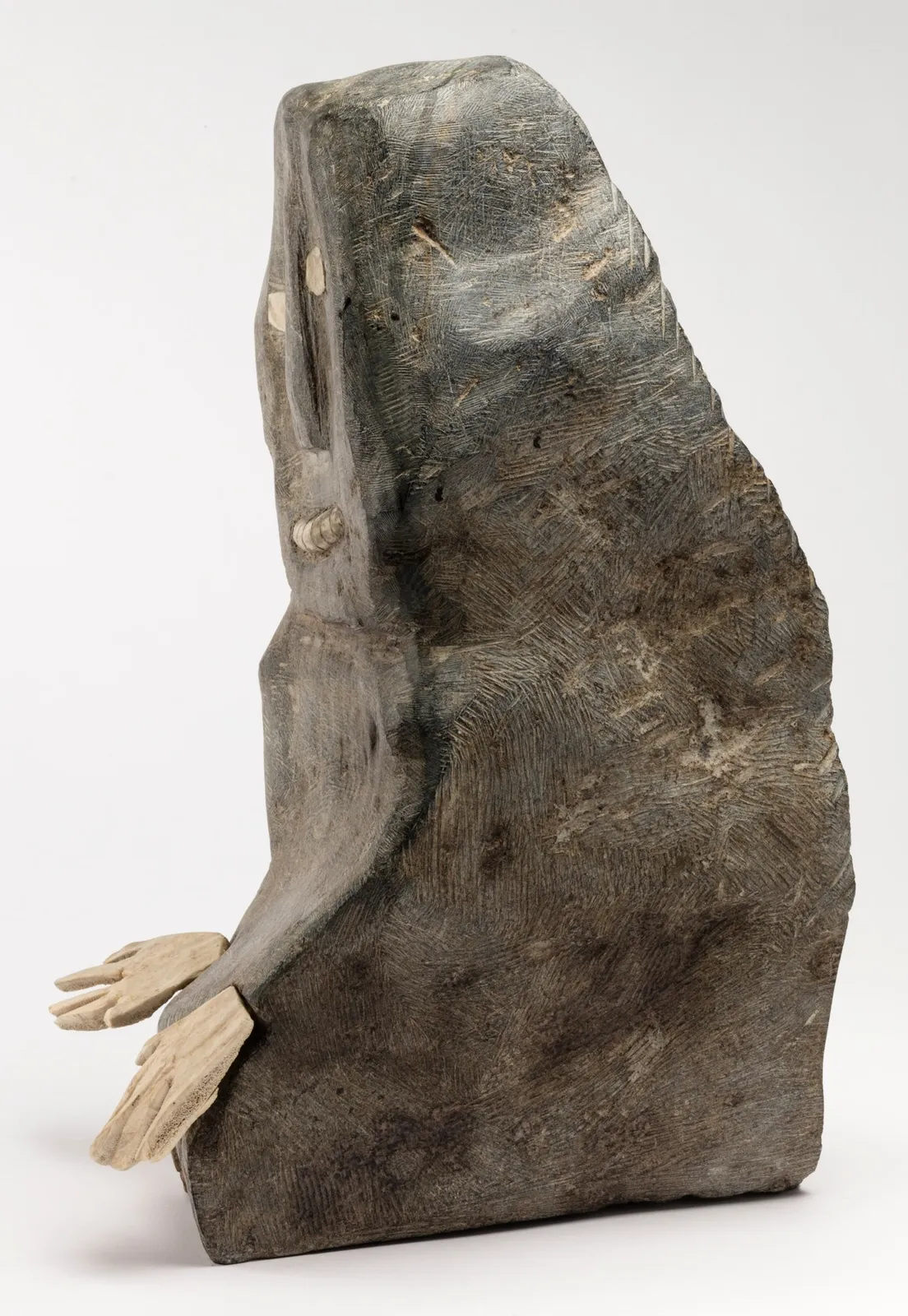 ELIZABETH NUTARAALUK AULATJUT (1914-1998) ARVIAT (ESKIMO POINT), Self Portrait, c. 1987