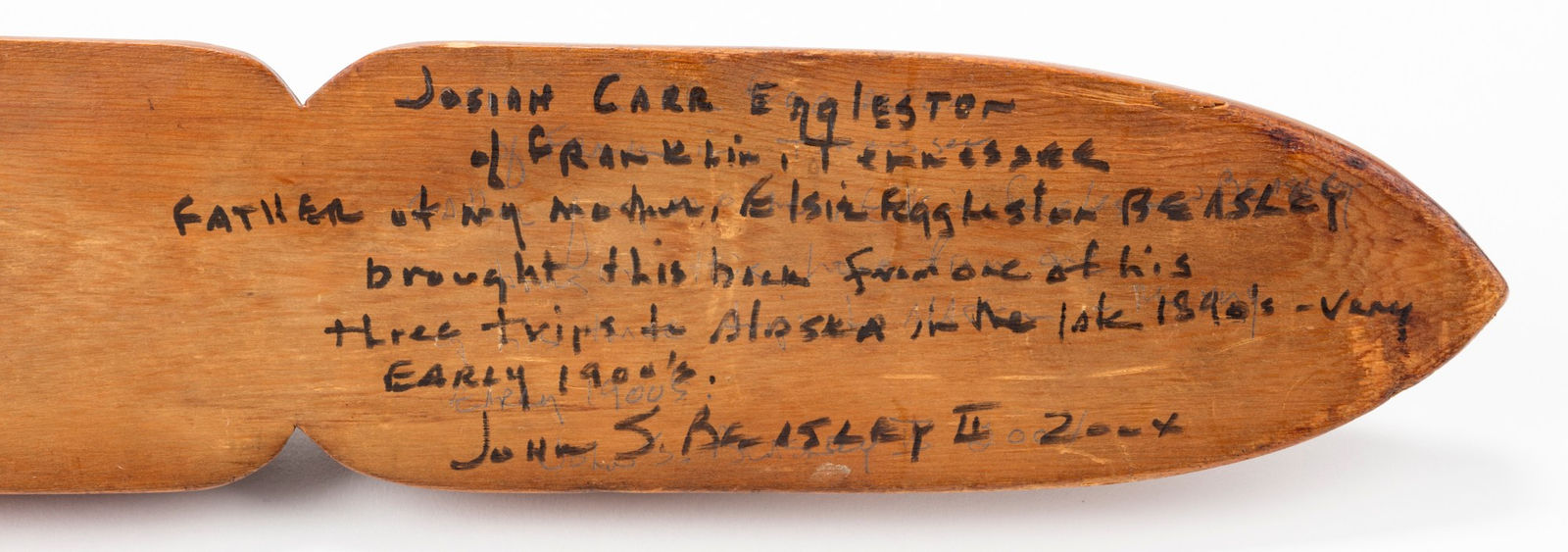 WILLIAM JAMES UKAS (YEEKA.AAS) (1834- c. 1902), TLINGIT, Raven Totem (Kiks.ádi) Model Pole, c. 1890-1900