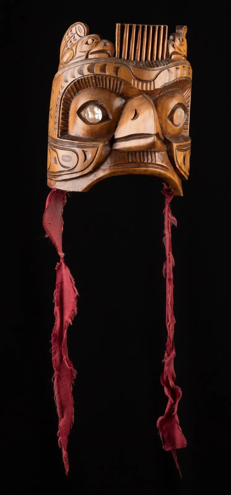 JIMMY JOHN (1876-1988), MOWACHAHT/MUCHALAHT (NUU-CHAH-NULTH), Grouse Frontlet Headdress, c. 1950s