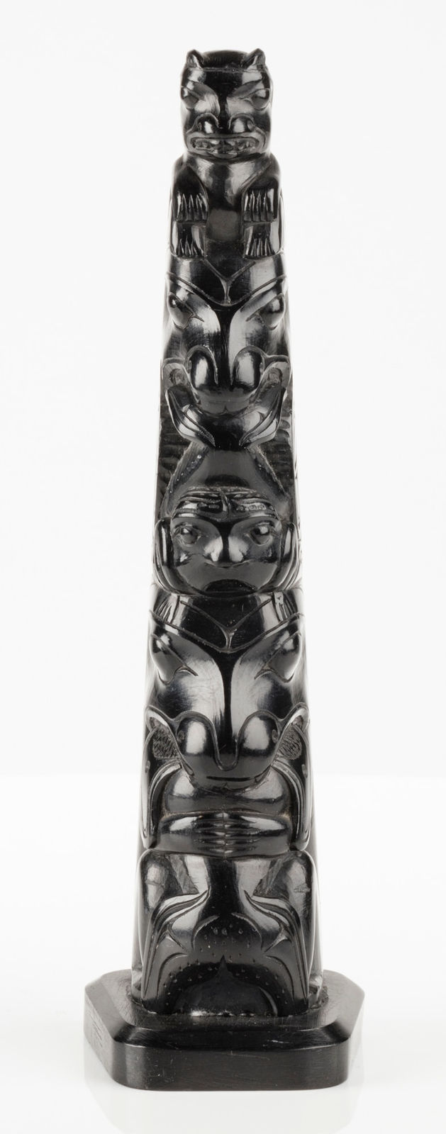LOUIS COLLINSON (1881-1970) SKIDEGATE, HAIDA GWAII, Model Totem Pole, c. 1920s