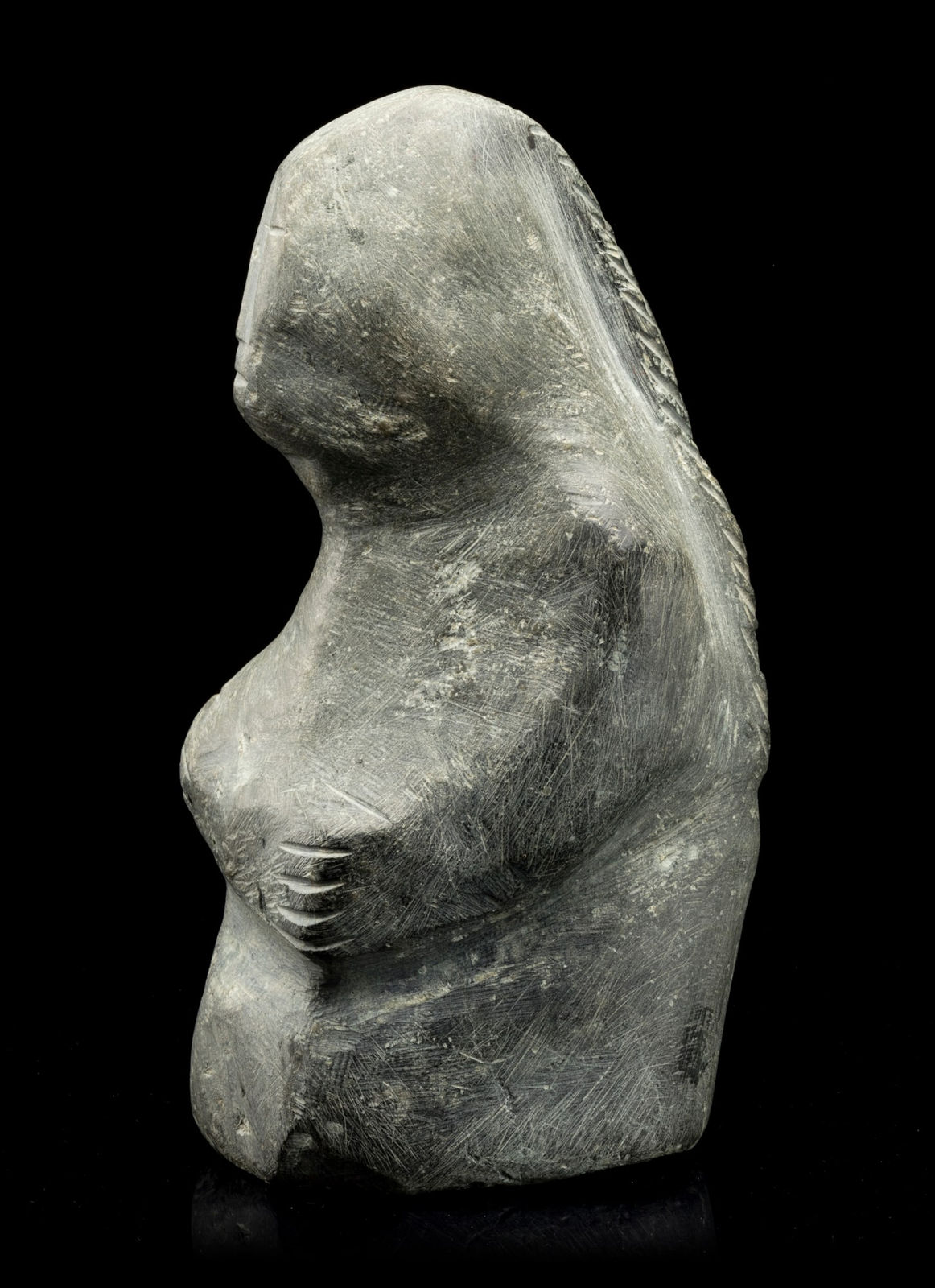 ELIZABETH NUTARAALUK AULATJUT (1914-1998) ARVIAT (ESKIMO POINT), Seated Woman, c. early 1970s