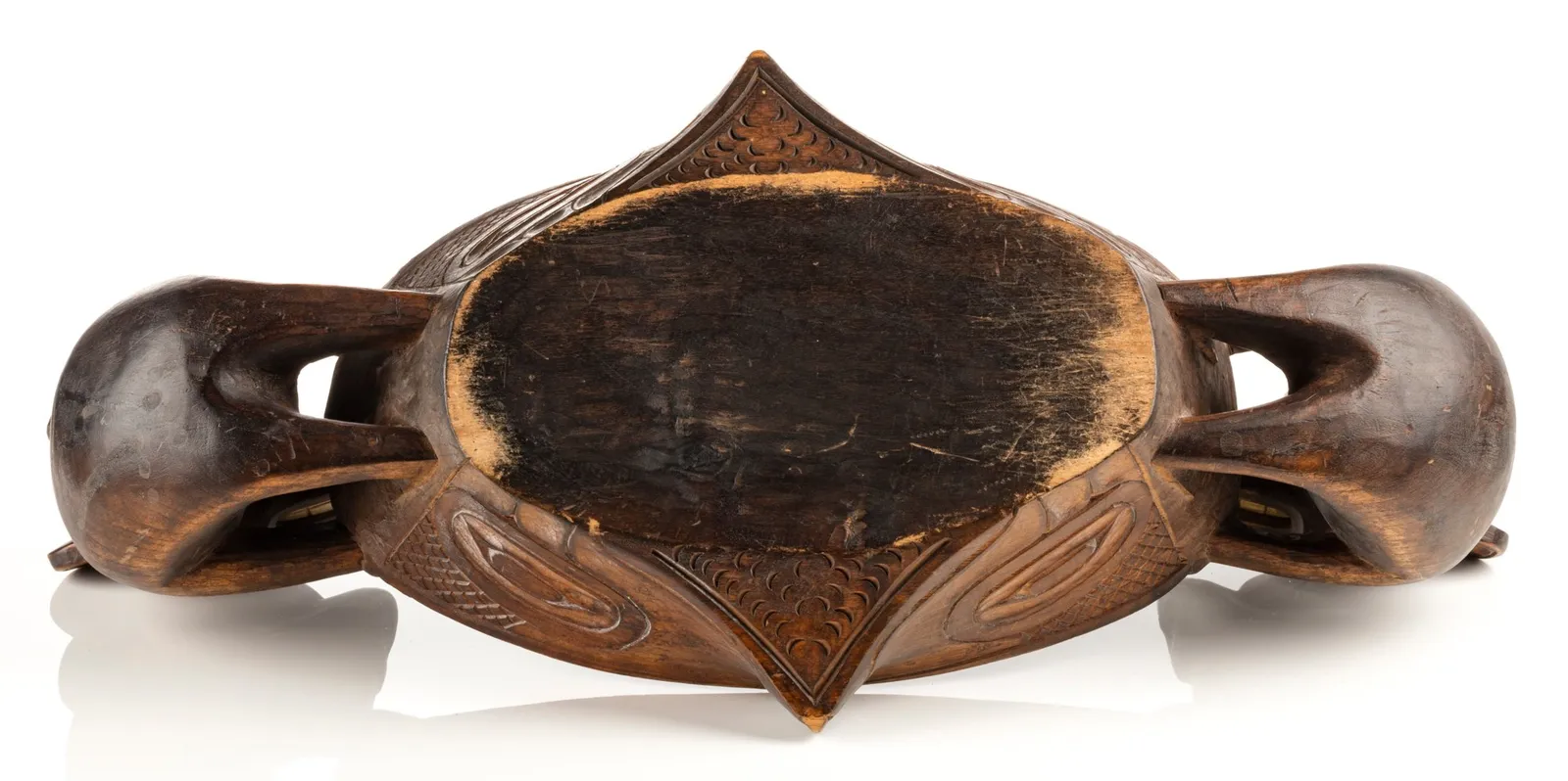 AUGUSTUS BEAN (1850-1926) and RUDOLPH WALTON (1867-1951), TLINGIT, SITKA, ALASKA, Double Bear Feast Bowl, c. 1900