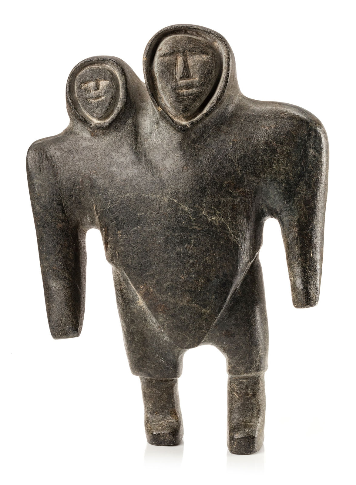 UNIDENTIFIED INUIT ARTIST, QAMANI'TUAQ (BAKER LAKE), Standing Mother and Child, early 1960s