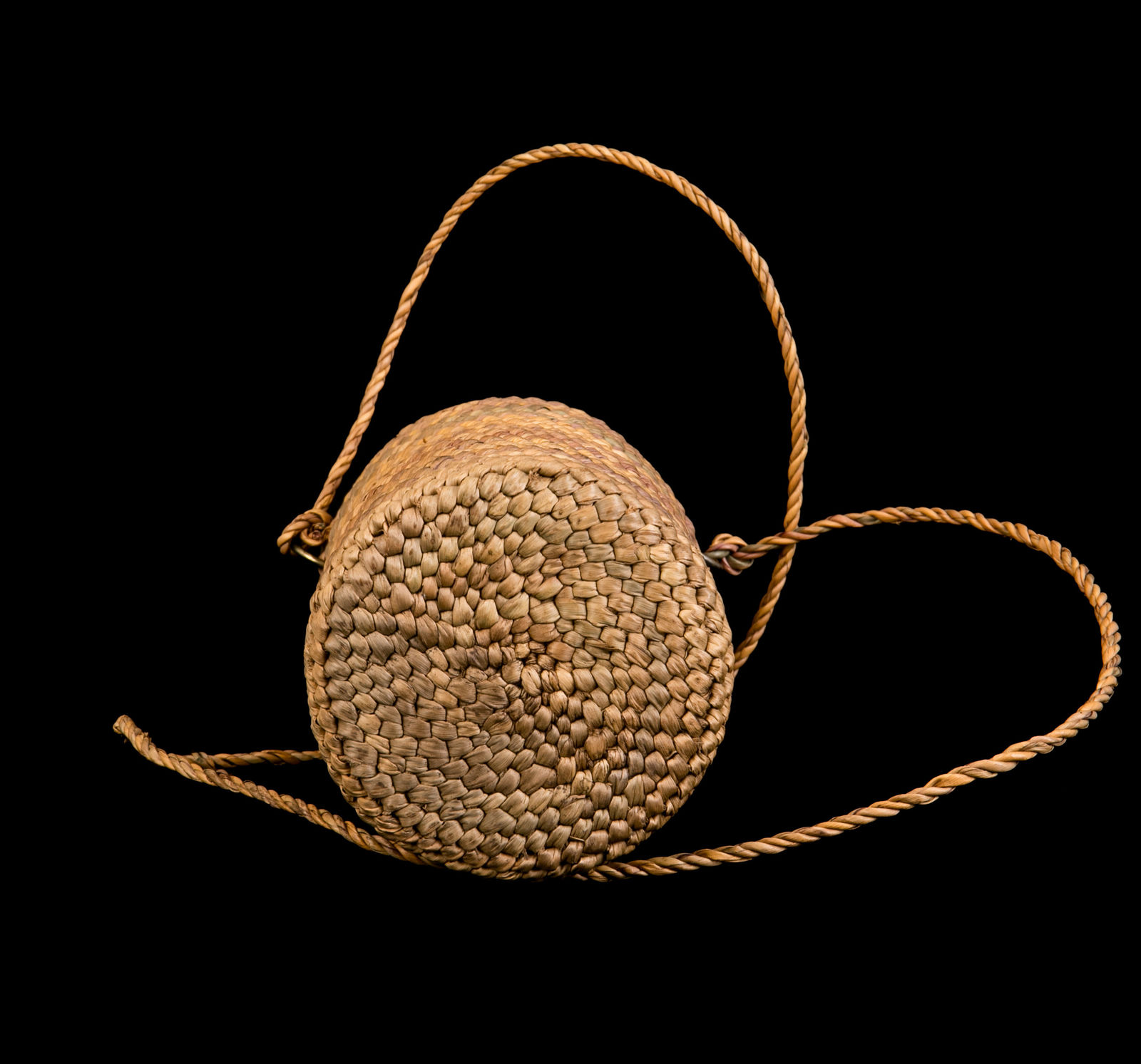 UNIDENTIFIED NUU-CHAH-NULTH ARTIST, Wove Basketry Sleeve Covered Bottle , c. 1930s or 1940s