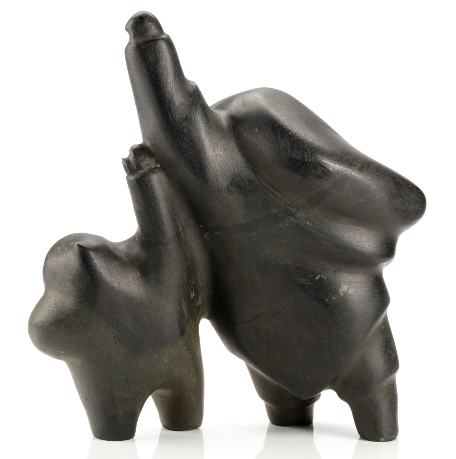 PETER SEVOGA (1940-2007) QAMANI’TUAQ (BAKER LAKE), Mother and Child, Waving, c. 1970