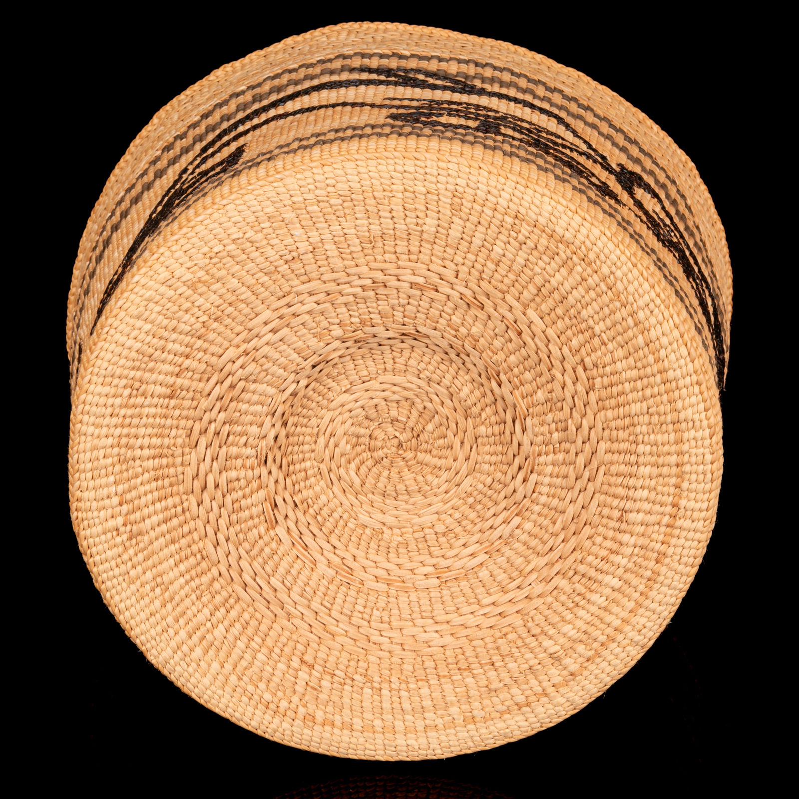 ISABEL RORICK (1955-) HAIDA, OLD MASSET, HAIDA GWAII, Open Basket with Killer Whale Designs, c. 2007