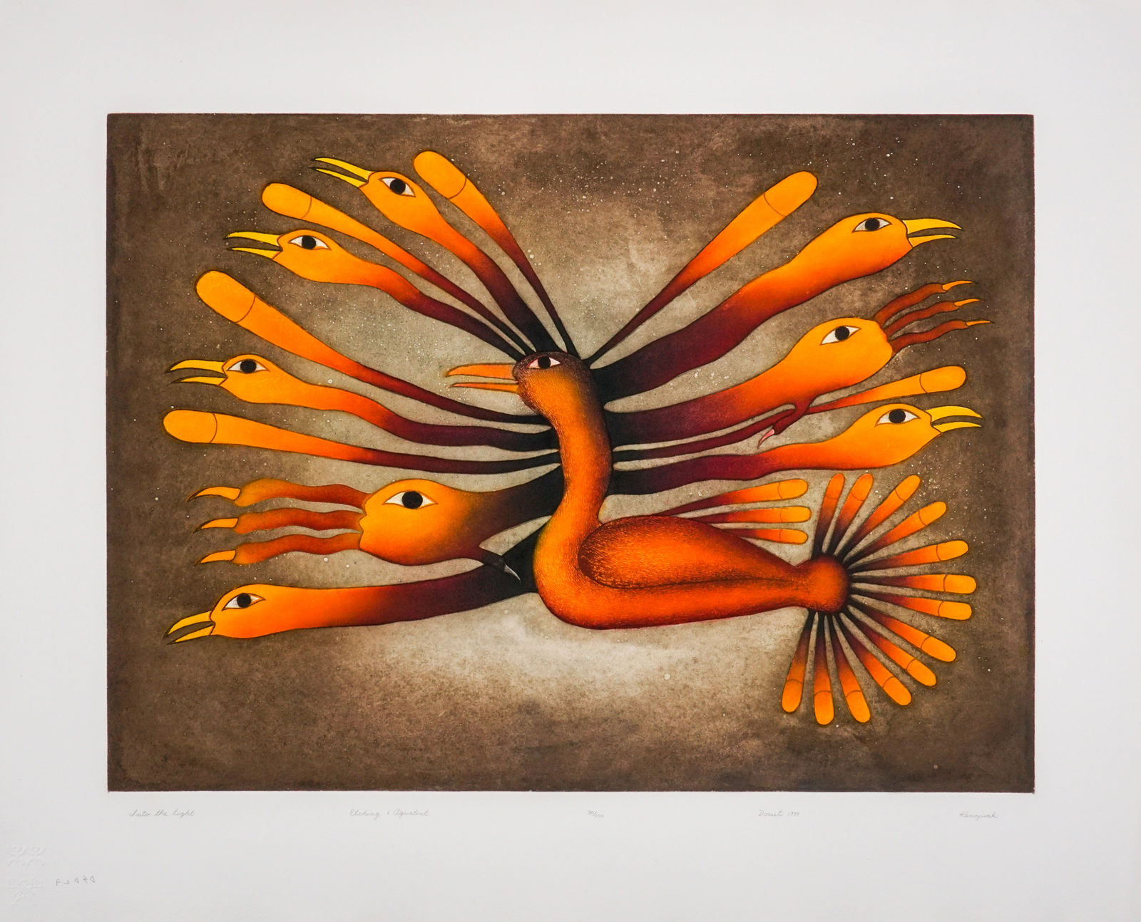 KENOJUAK ASHEVAK, C.C., R.C.A. (1927-2013) KINNGAIT (CAPE DORSET), Into the Light, 1999, (Cape Dorset, 1959-1999 #12)