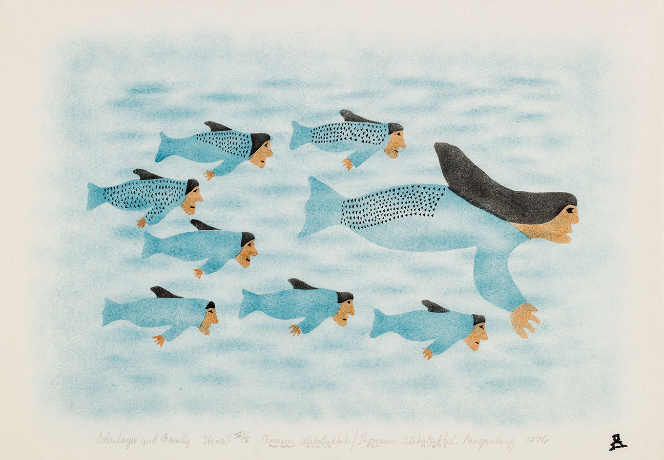 ANANAISIE ALIKATUKTUK (1944-2007) PANNIRTUQ (PANGNIRTUNG), Taleelayu and Family (Talulayu and Family), 1976 #13