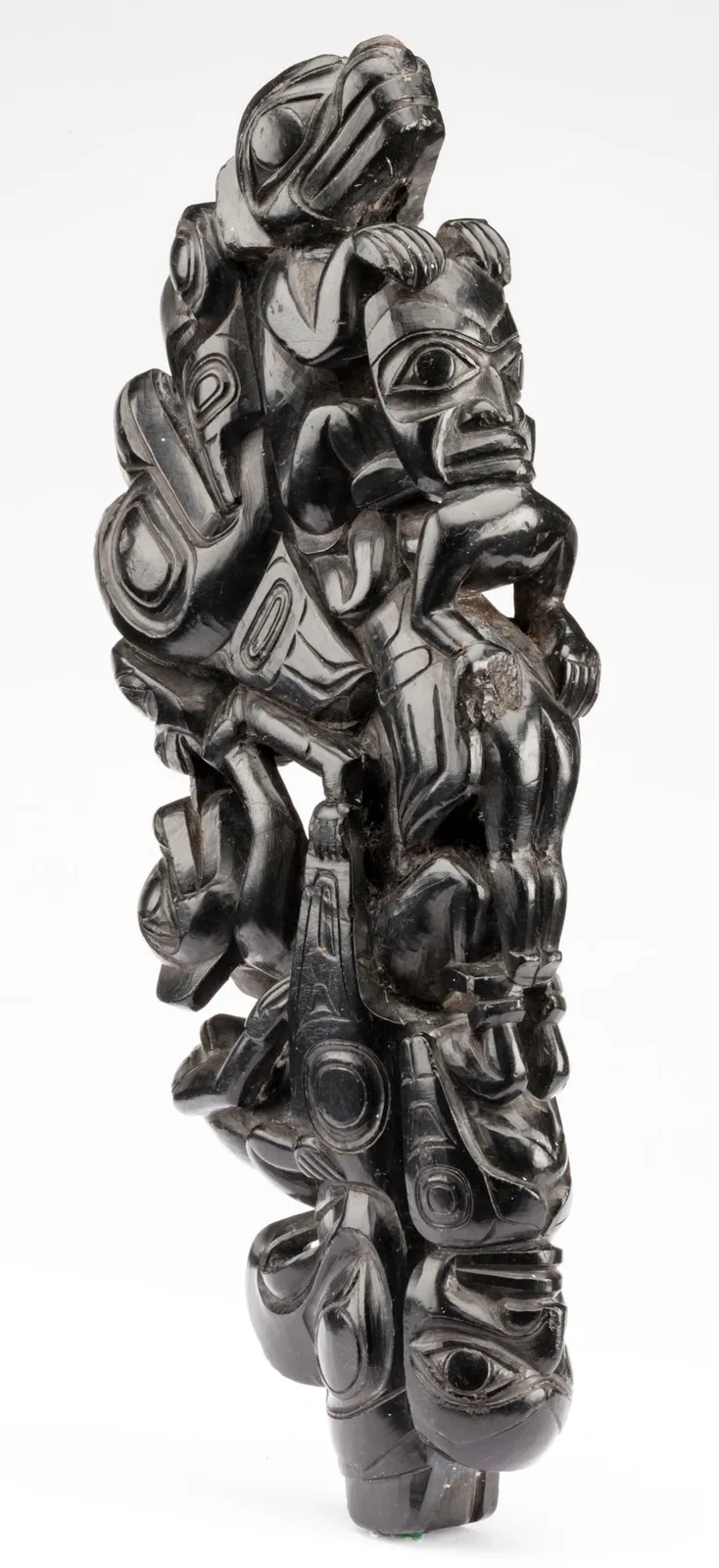 UNIDENTIFIED HAIDA MAKER, Early Haida-Motif Panel Pipe, c. 1830s