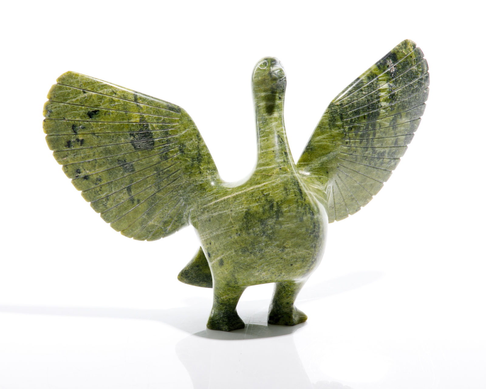 ABRAHAM ETUNGAT, R.C.A. (1911-1999) KINNGAIT (CAPE DORSET), Bird with Outstretched Wings, c. 1980