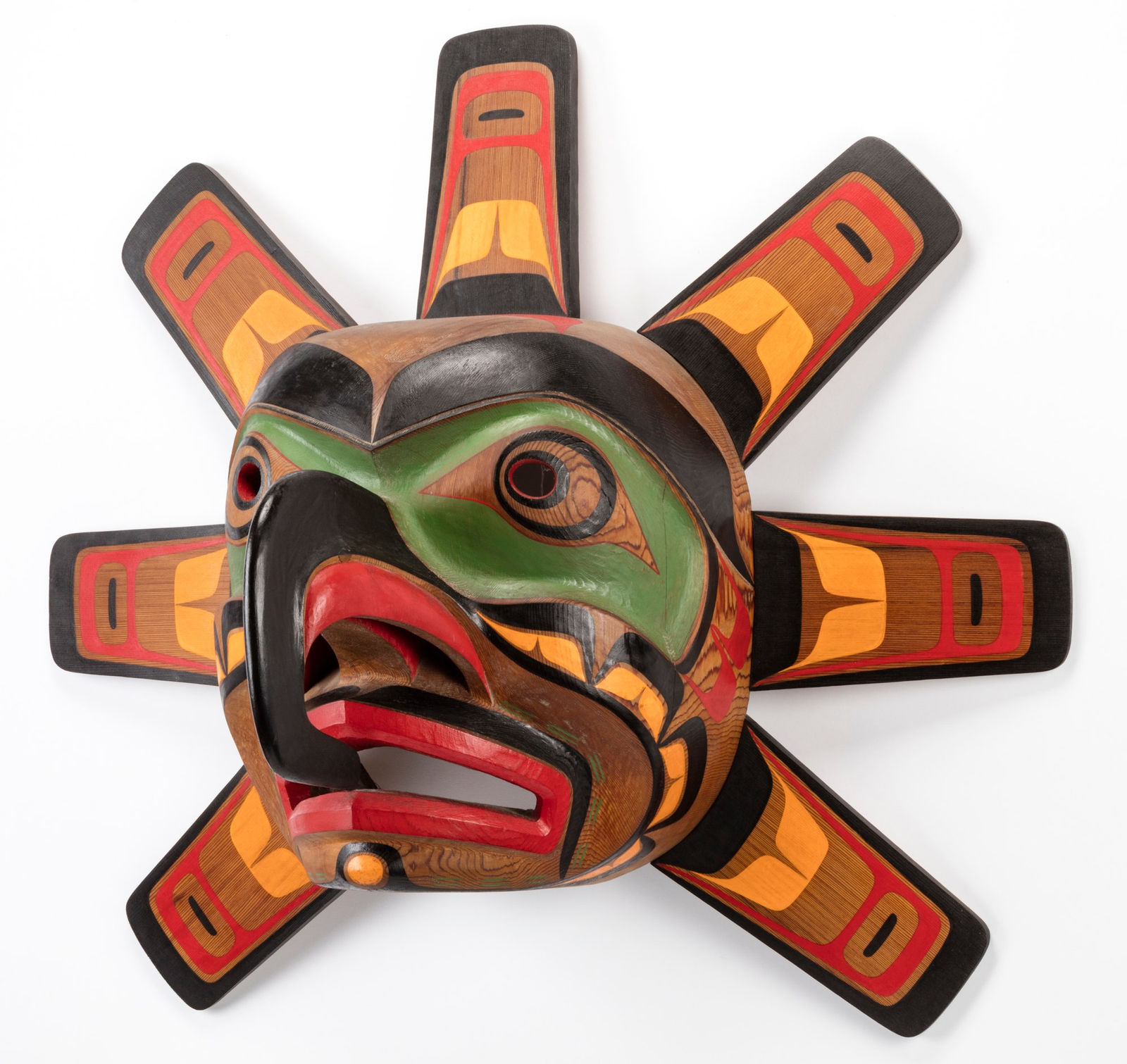 GENE BRABANT (1946-) CREE, VICTORIA, B.C., Kwag-uilth Sun (Kwakwa̱ka̱ʼwakw Style Sun Mask), Sept 1982