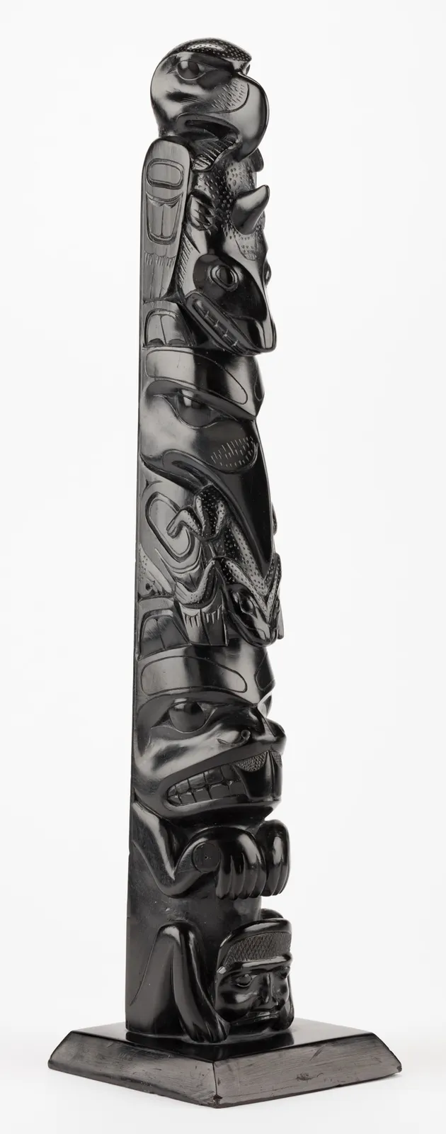 UNIDENTIFIED HAIDA ARTIST, SKIDEGATE, HAIDA GWAII, Model Totem Pole, c. 1910