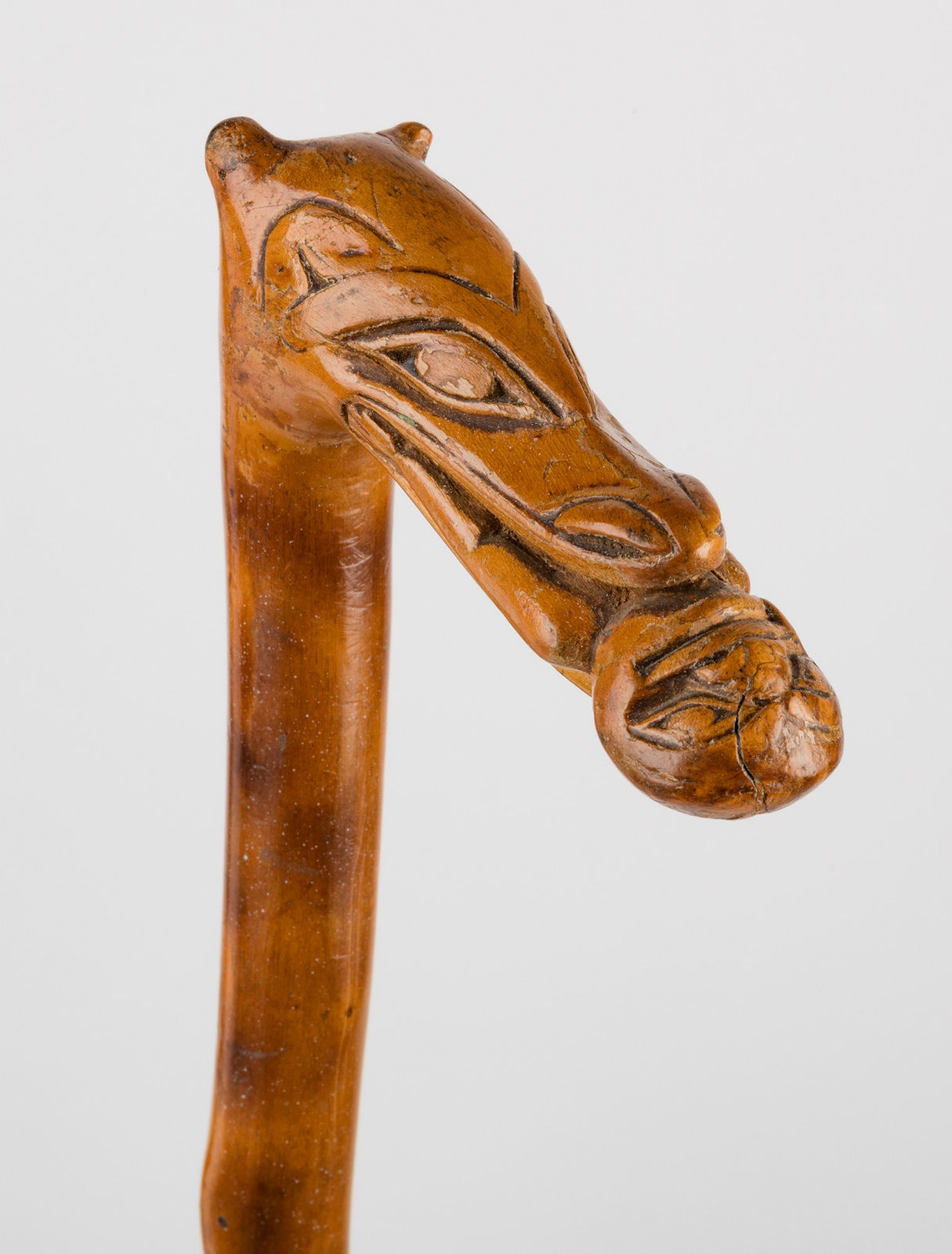 UNIDENTIFIED TLINGIT ARTIST, Walking Stick, c. 1870
