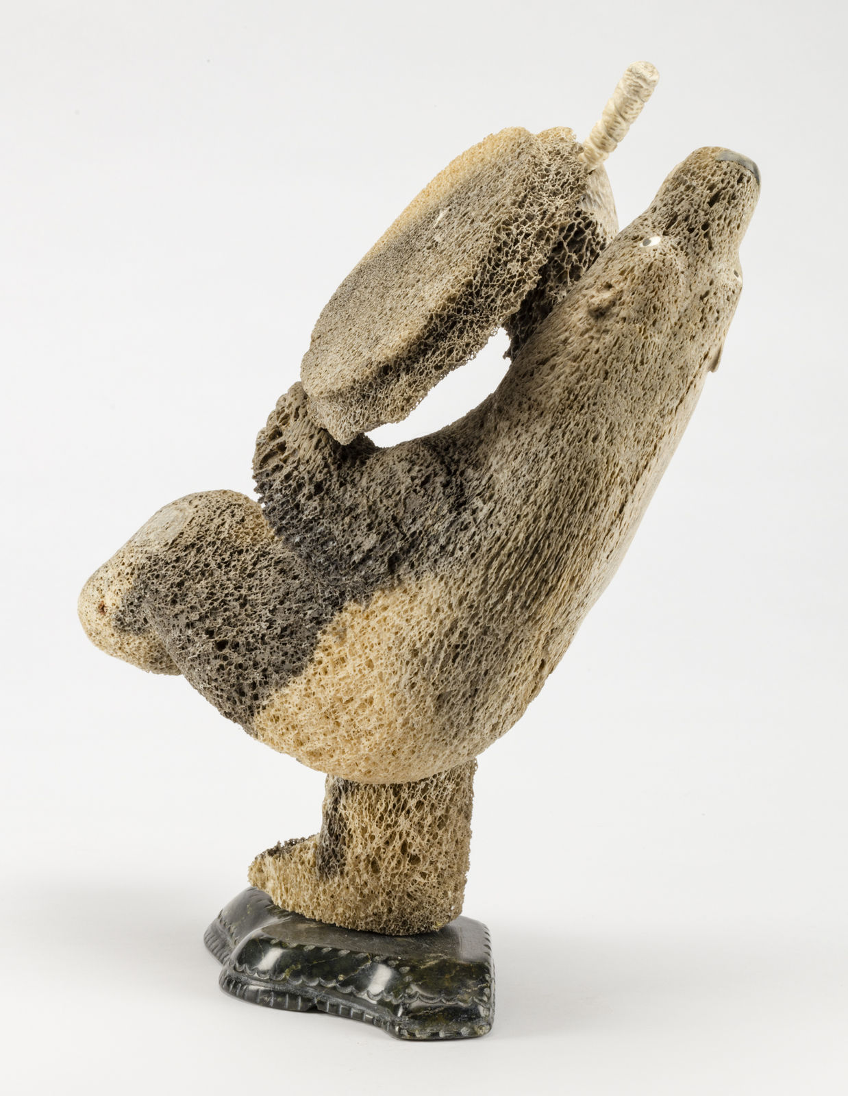 CHARLIE UGYUK (1931-1998) TALOYOAK (SPENCE BAY), Polar Bear Shaman Drum Dancing, c. 1990