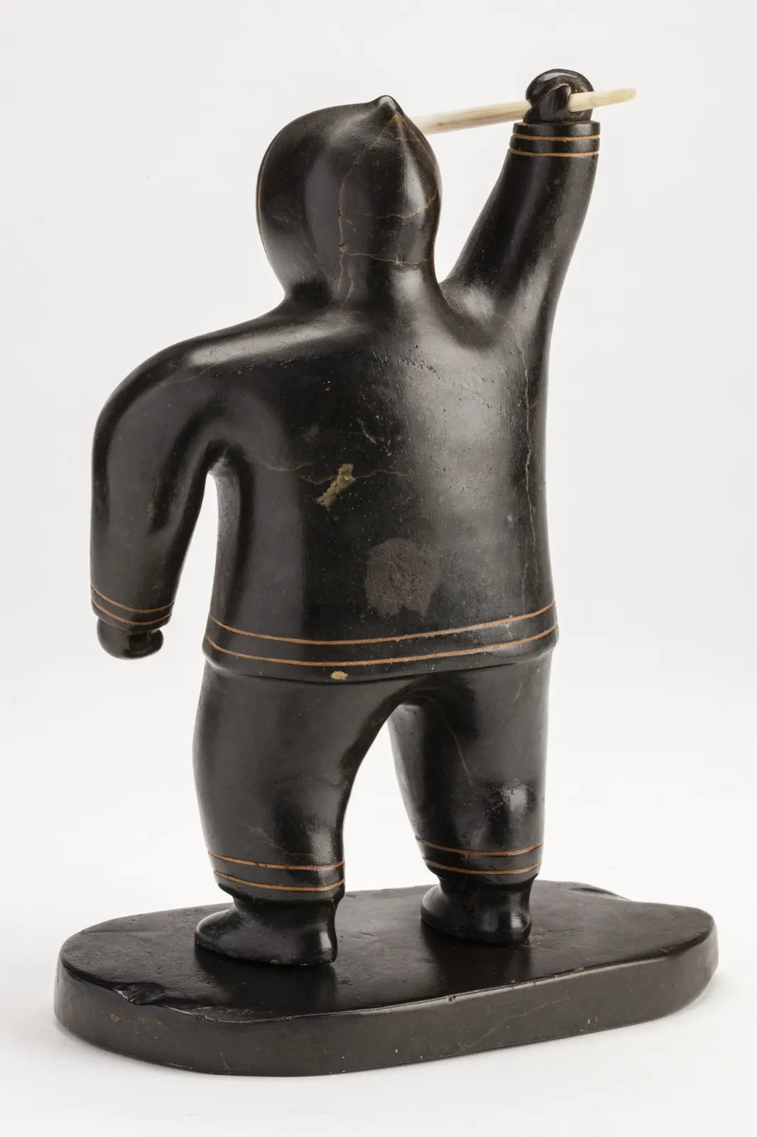 AKEEAKTASHUK (1898-1954) INUKJUAK (PORT HARRISON), Hunter with Spear and Knife, c. 1950