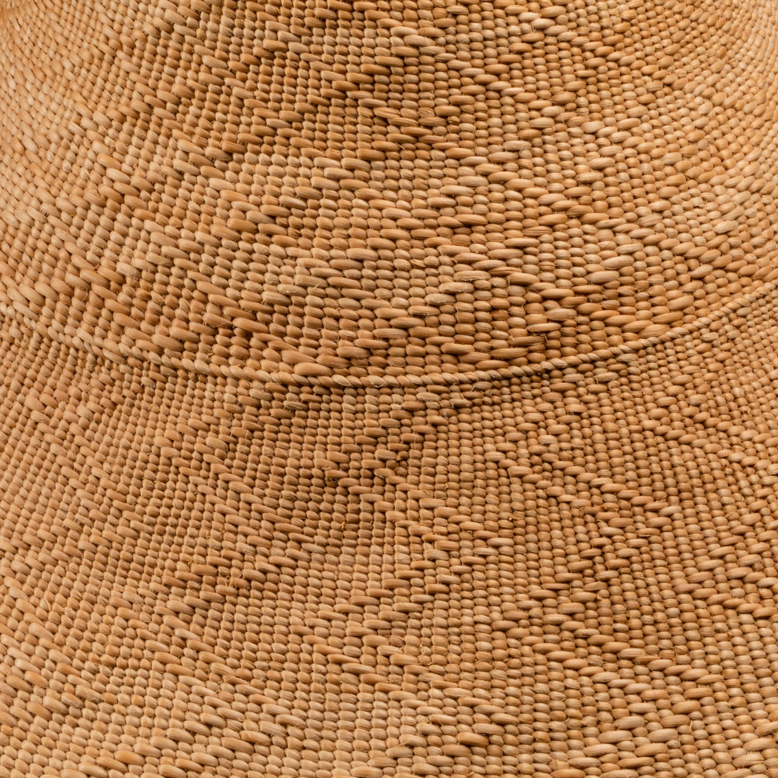 ISABEL RORICK (1955-) HAIDA, OLD MASSET, HAIDA GWAII, Wove Hat with Three Status Rings, mid-1990s