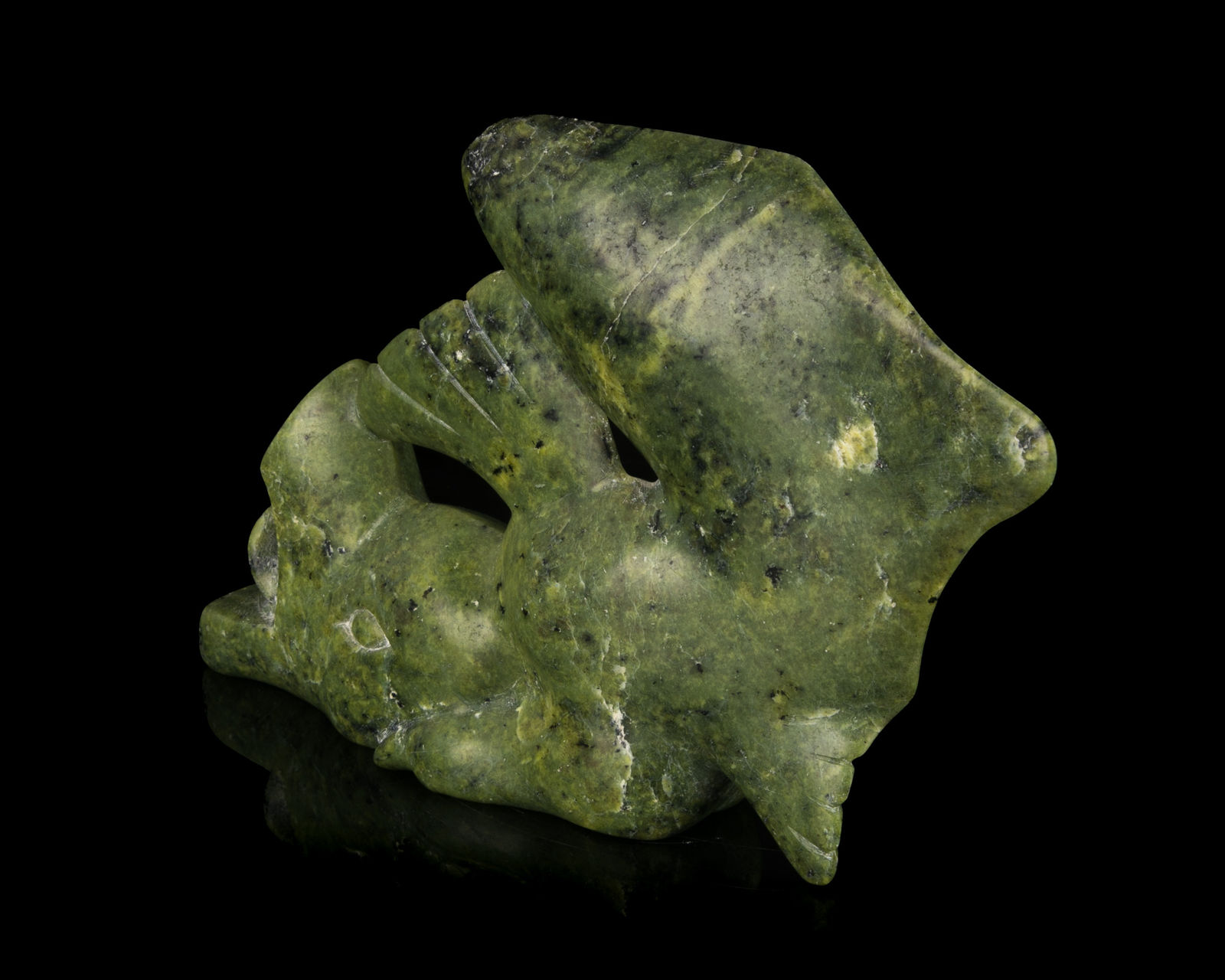 JOANASSIE IGIU (1923-1981) KINNGAIT (CAPE DORSET), Fish Spirit, 1981