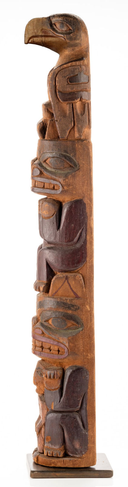 ROBERT RIDLEY (1855-1934) HAIDA, Model Totem Pole, c. 1910-1915
