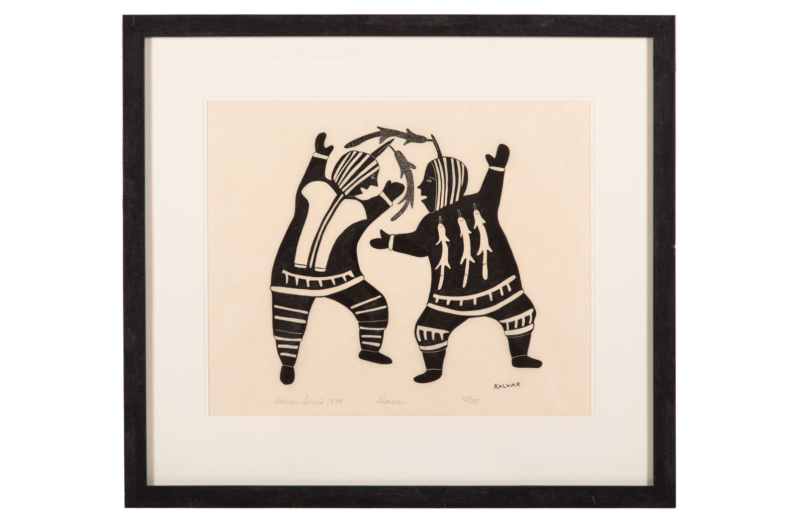 HELEN KALVAK, C.M., R.C.A. (1901-1984) ULUKHAKTOK (HOLMAN), Dance (The Dance), Holman Series, 1974