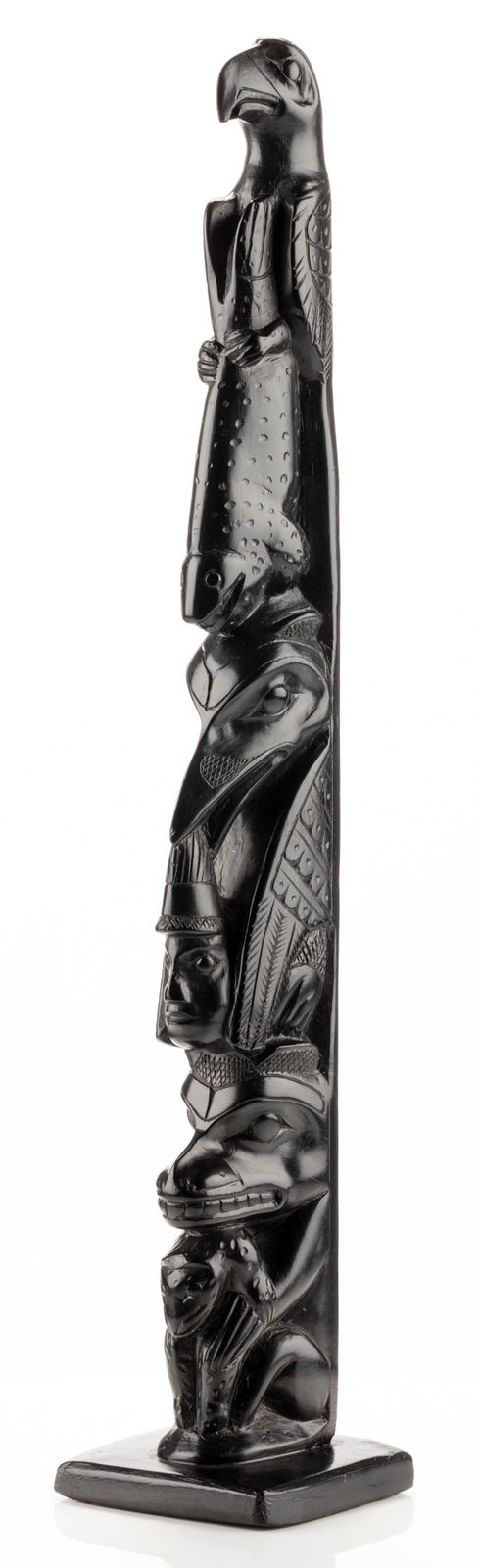 PROBABLY THOMAS MOODY (1877-1947) HAIDA, Model Totem Pole, c. 1920-1930