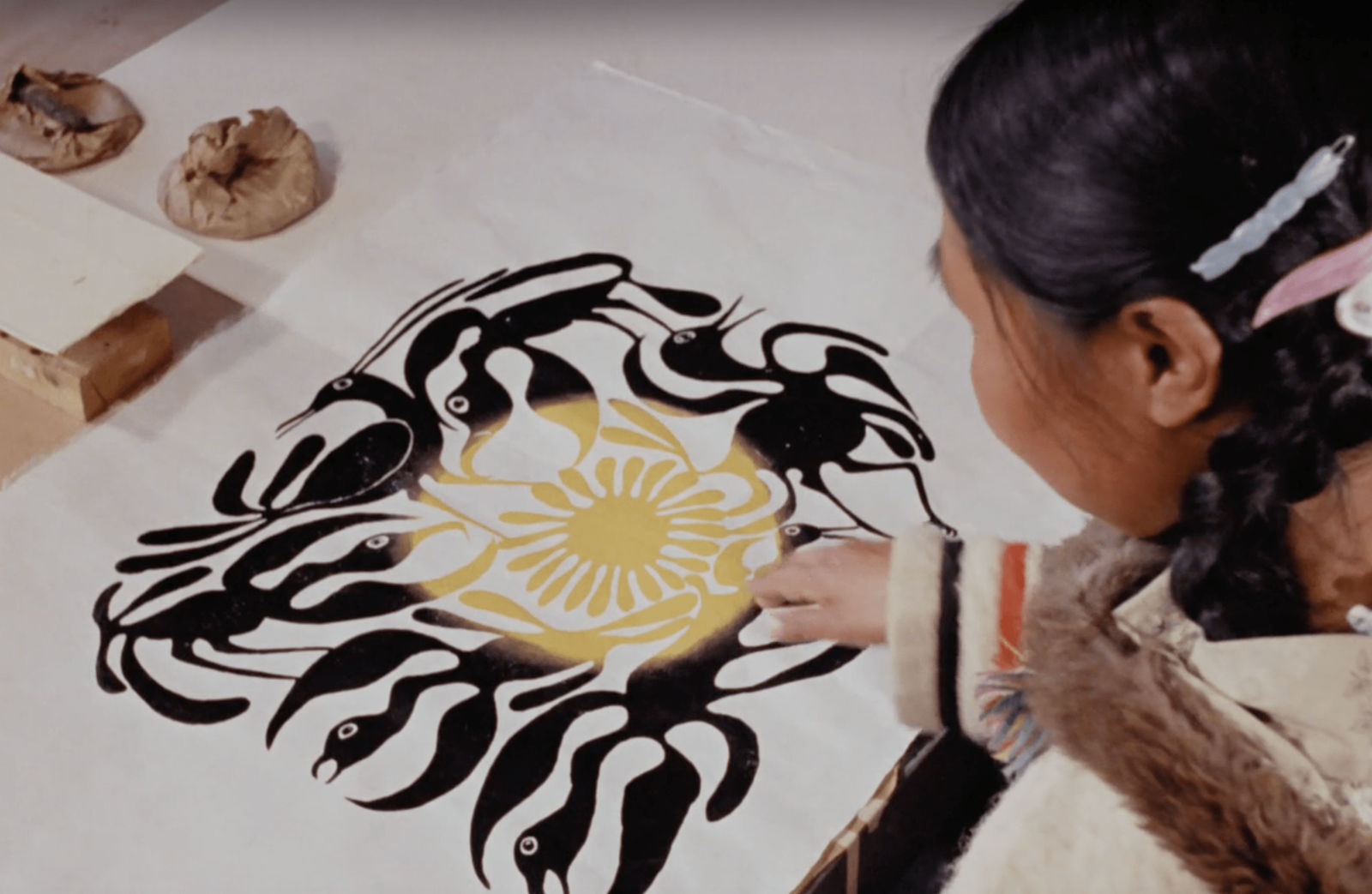 KENOJUAK ASHEVAK, C.C., R.C.A. (1927-2013) KINNGAIT (CAPE DORSET), The Arrival of the Sun, 1962 #69