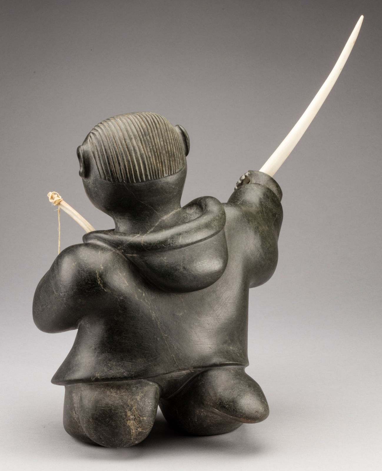 JUDAS ULLULAQ (1937-1999) Uqsuqtuuq (Gjoa Haven), Excited Fisherman, c. 1984