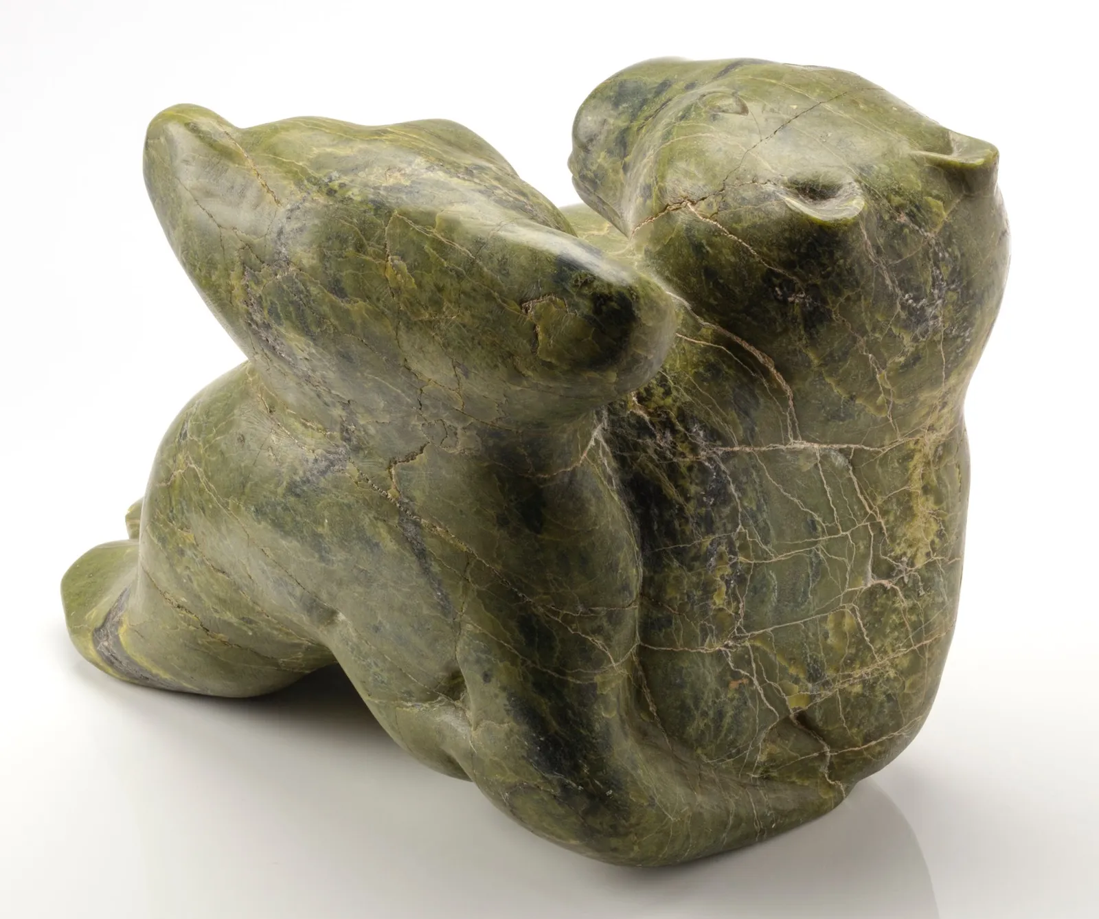 KENOJUAK ASHEVAK, C.C., R.C.A. (1927-2013) KINNGAIT (CAPE DORSET), Bear and Owl Spirits, c. 1965