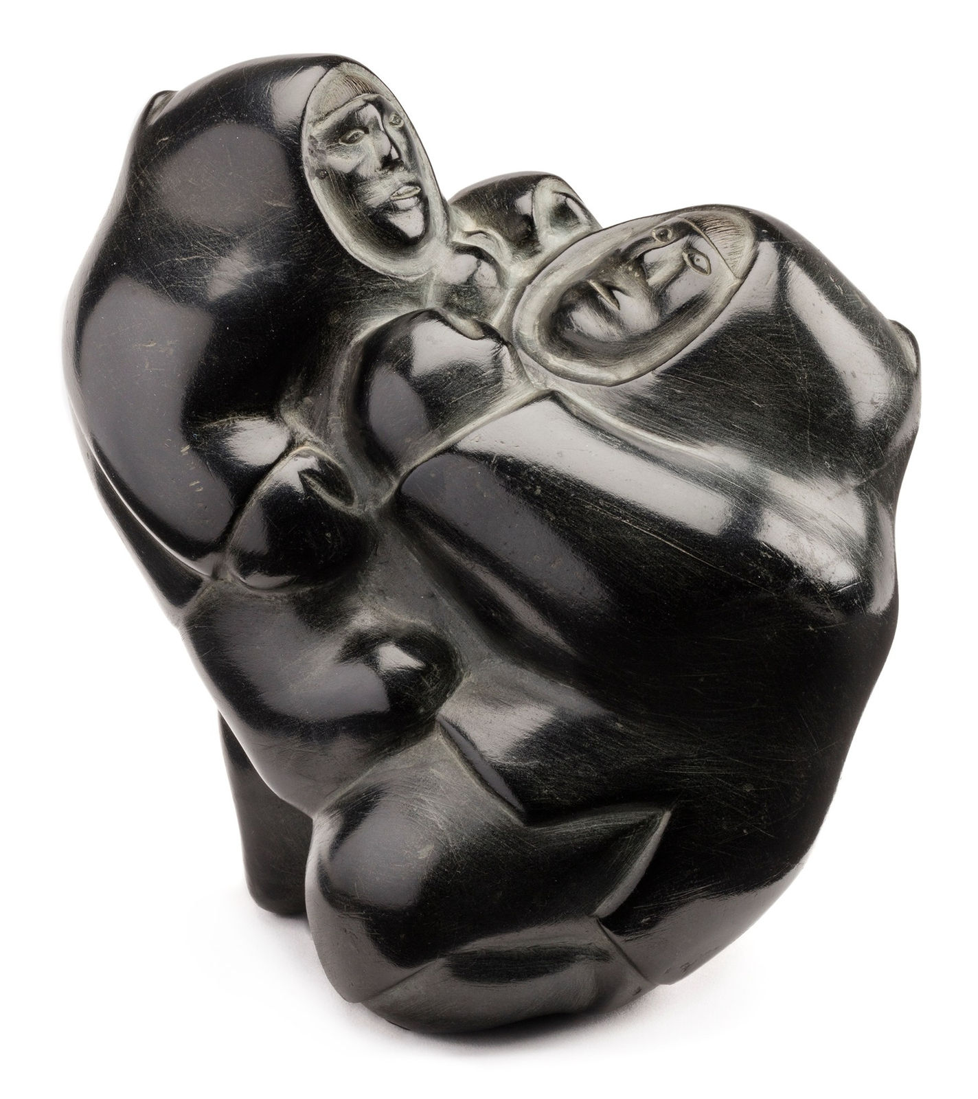 MATHEW AQIGAAQ (1940-2010) QAMANI'TUAQ (BAKER LAKE), Father Playing with Son, 1971