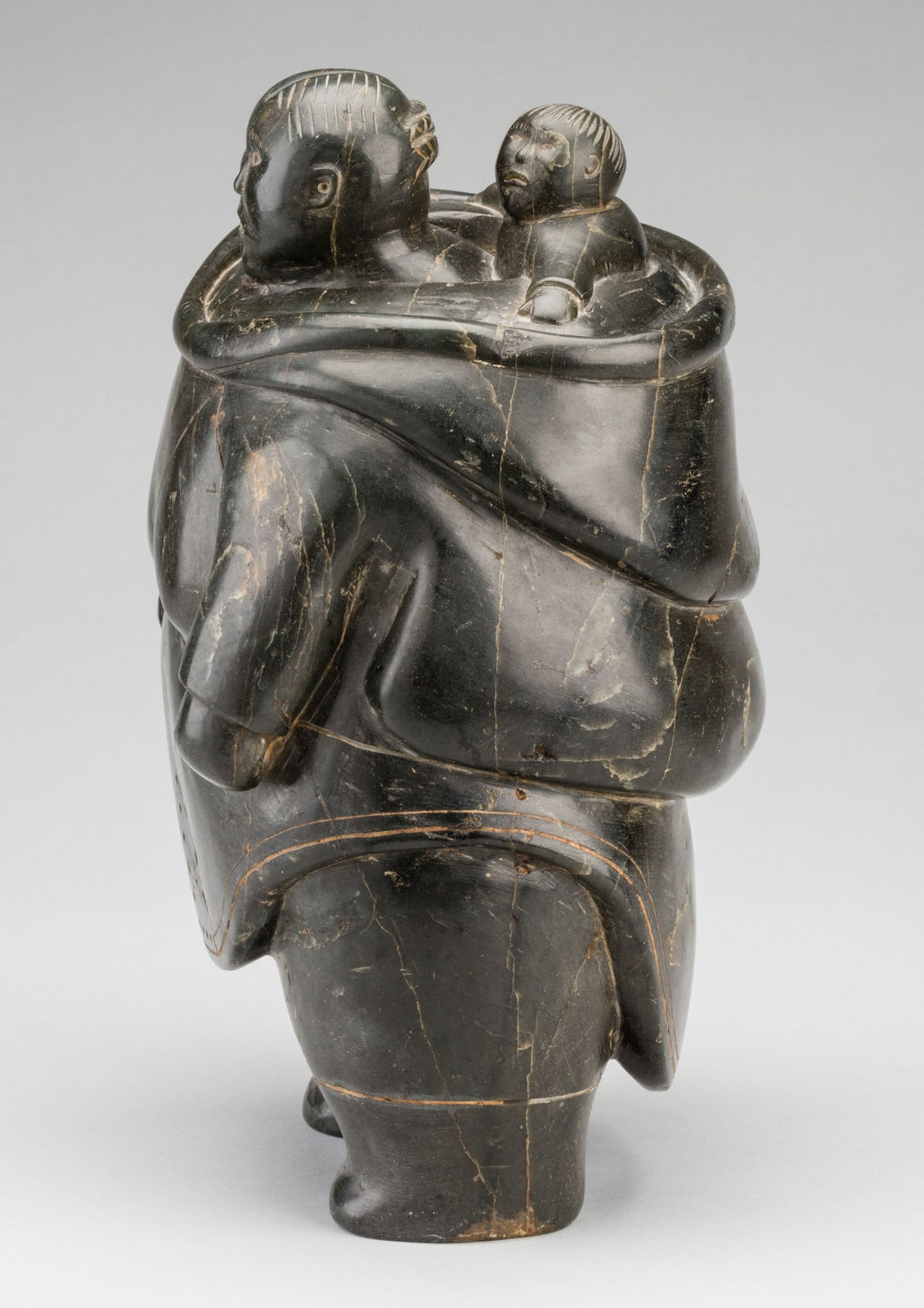 ISA AQIATTUSUK SMILER (1921-1986) INUKJUAK (PORT HARRISON), Standing Mother and Child, c. 1953