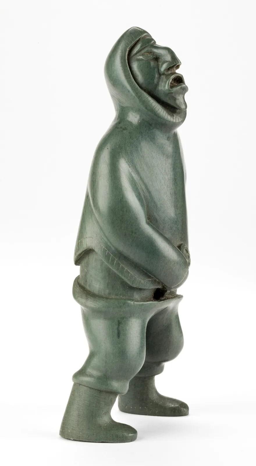 JOHNASSIE ARRAGUTAINAQ (1935-) SANIKILUAQ (BELCHER ISLANDS), Man Caught in a Fox Trap , 1967