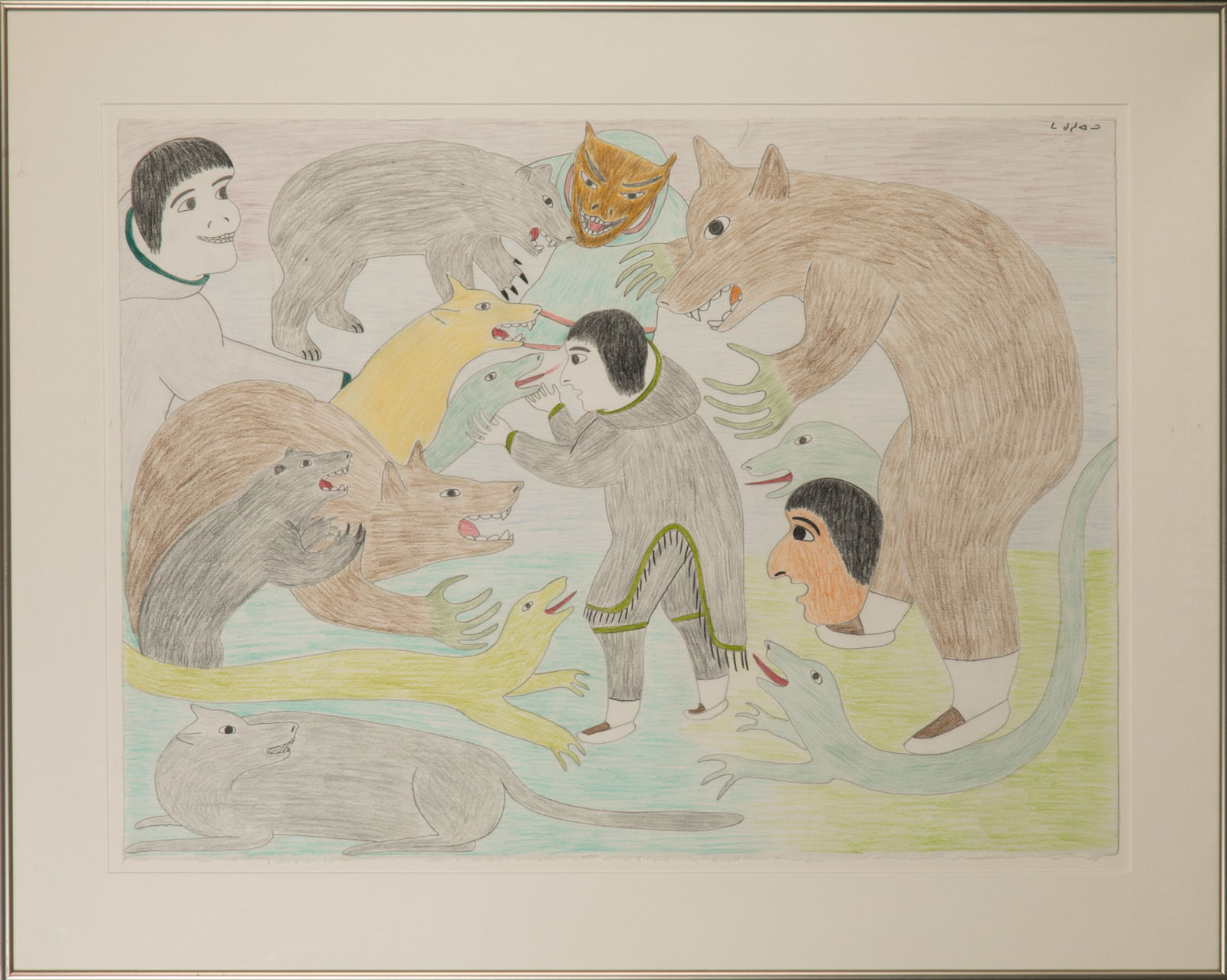 VICTORIA MAMNGUQSUALUK (1930-2016) QAMANI'TUAQ (BAKER LAKE), Untitled (Scene from the Story of Qiviuq)