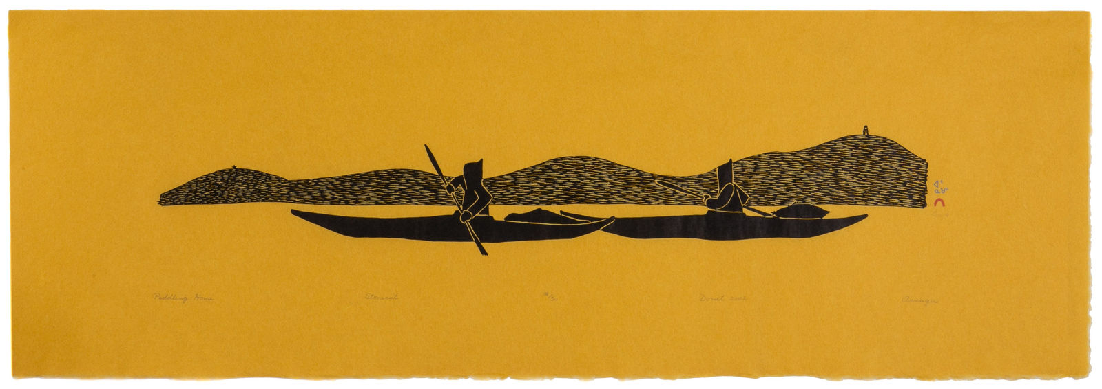 ARNAQU ASHEVAK (1956-2009) KINNGAIT (CAPE DORSET), Paddling Home, 2002 #1