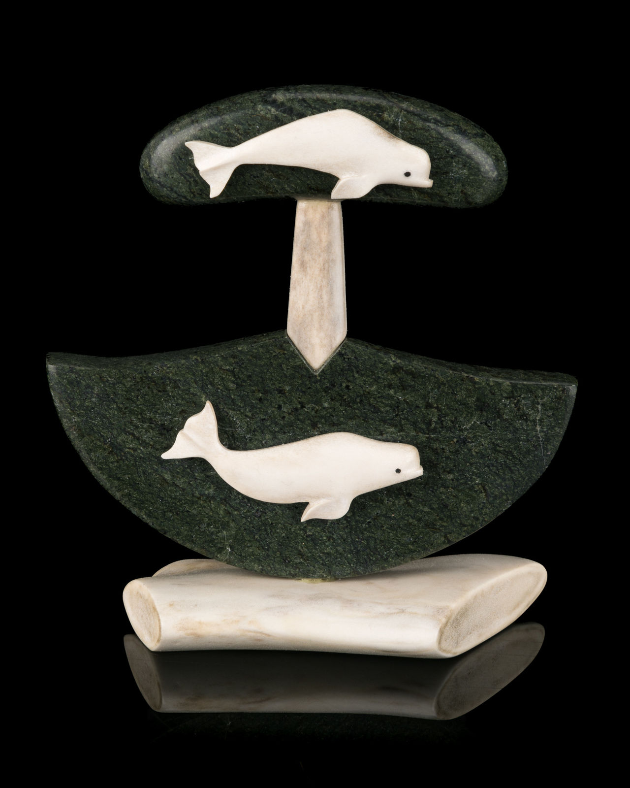 UNIDENTIFIED ARTIST, NAUJAAT (REPULSE BAY), Ulu Composition with Whale Decor, 1980s