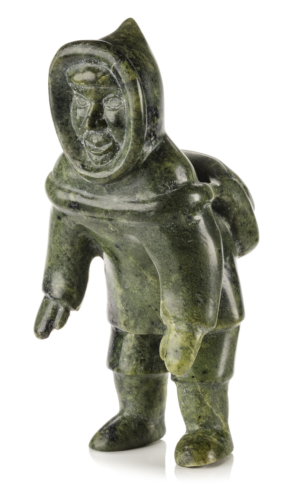 QAUNAQ (HAUNAK) MIKKIGAK (1932- 2020) KINNGAIT (CAPE DORSET), Man with Pack, c. 1970s