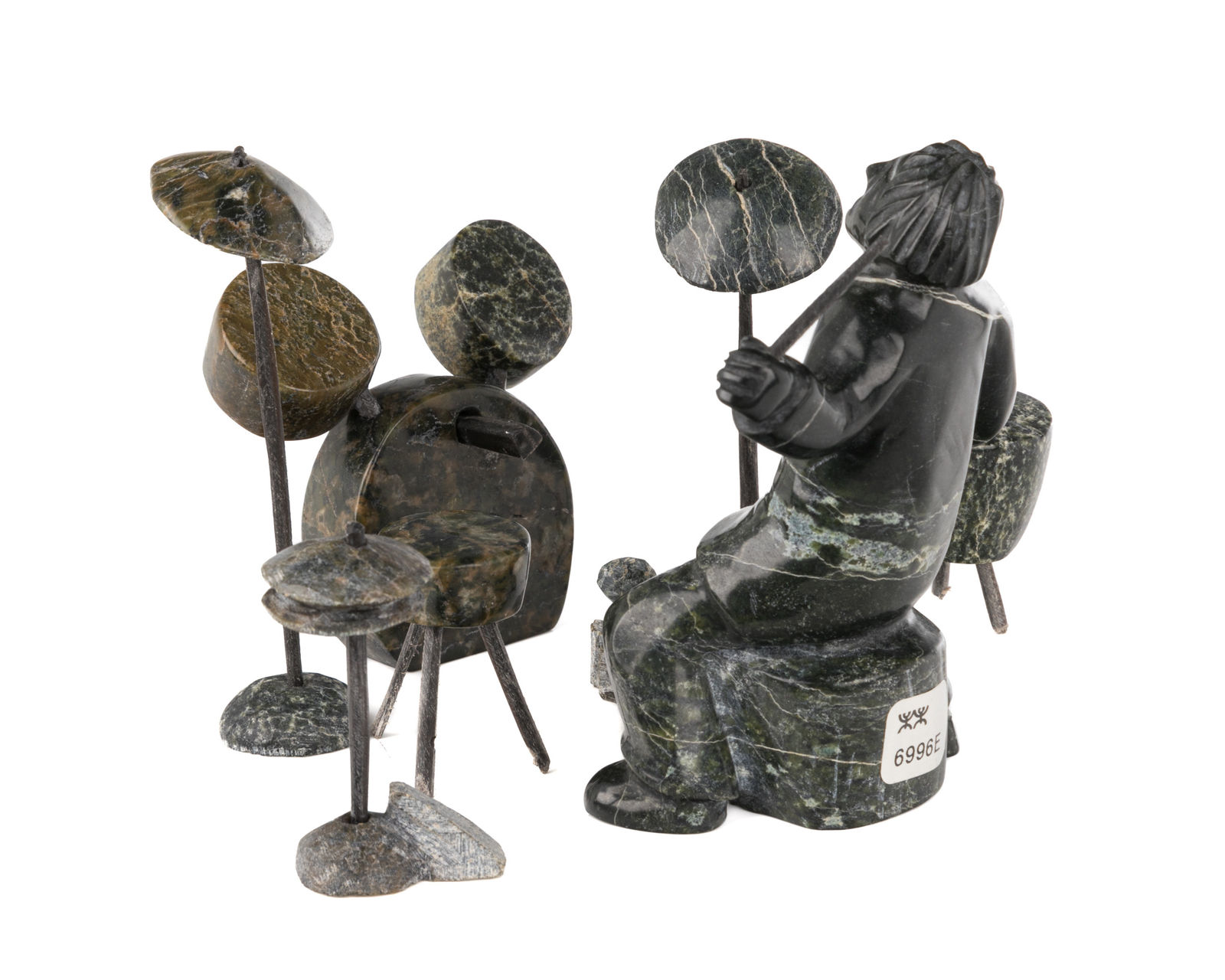 PITSEOLAK QIMIRPIK (1986-) KINNGAIT (CAPE DORSET), Drummer, 2000s