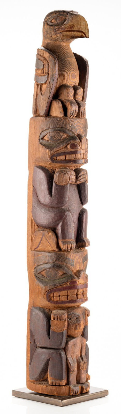 ROBERT RIDLEY (1855-1934) HAIDA, Model Totem Pole, c. 1910-1915