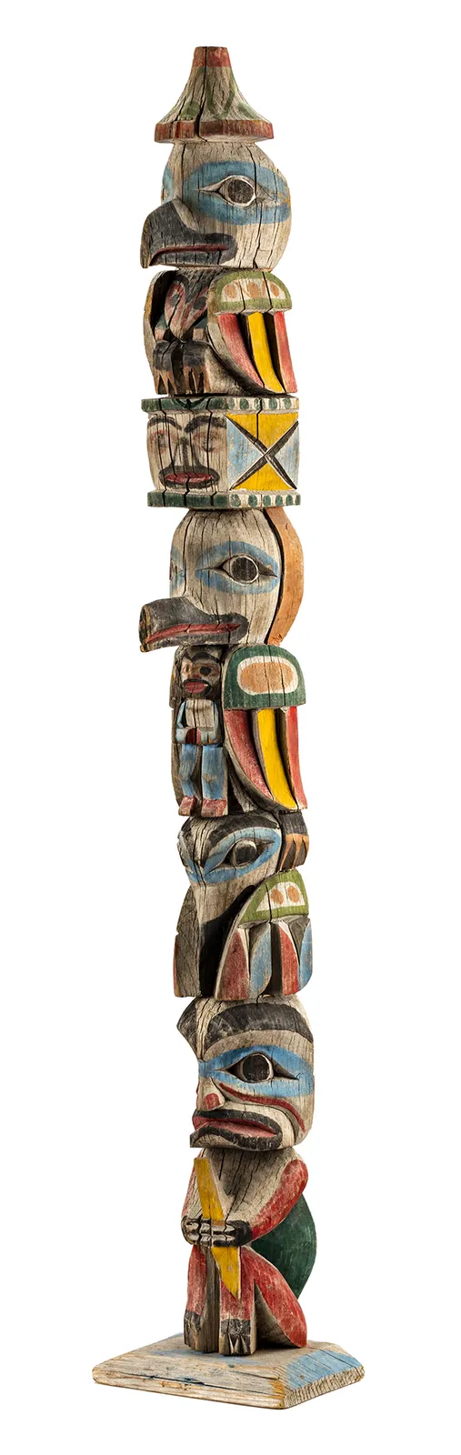 PROBABLY SAM WILLIAMS (c. 1884-1979) NUU-CHAH-NULTH, Model Totem Pole, c. 1920s