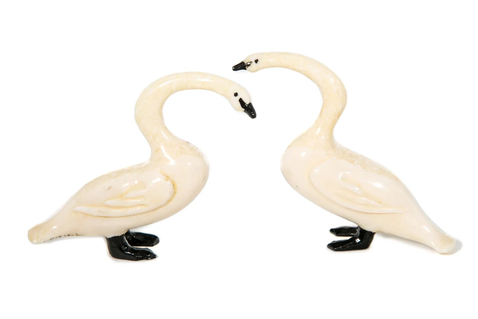 DANIEL IYAKITAN (1912-1995) GAMBELL, ALASKA, ST. LAWRENCE ISLAND, Two Standing Geese, c. 1970