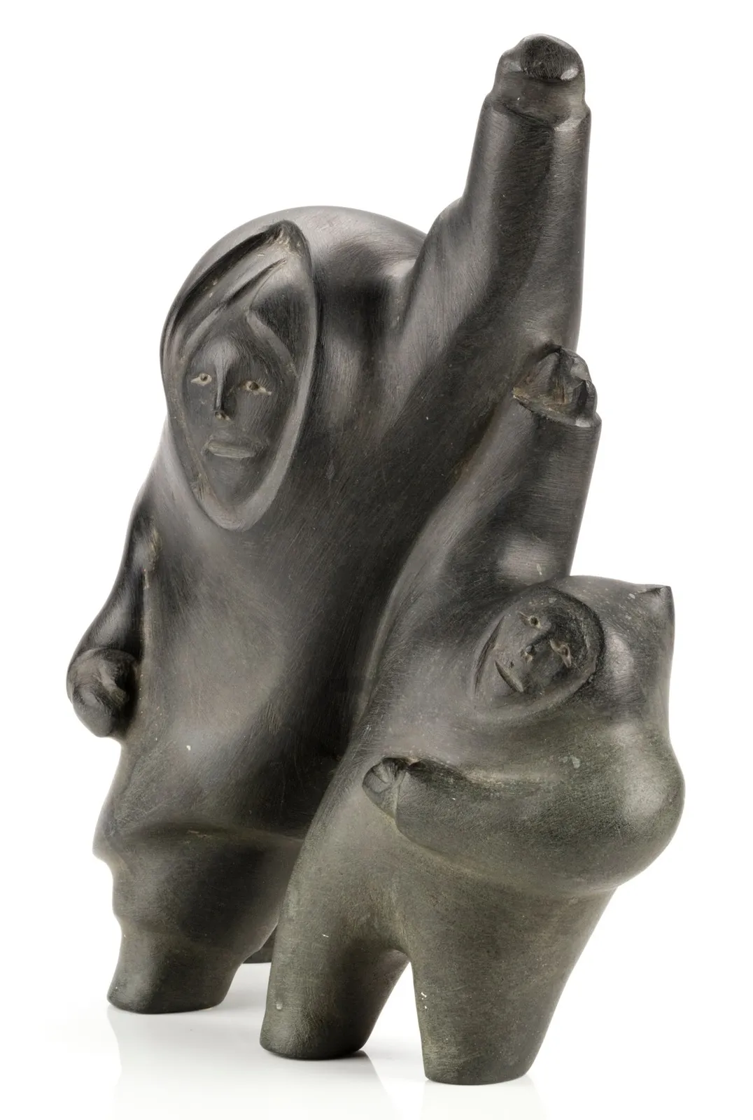 PETER SEVOGA (1940-2007) QAMANI’TUAQ (BAKER LAKE), Mother and Child, Waving, c. 1970