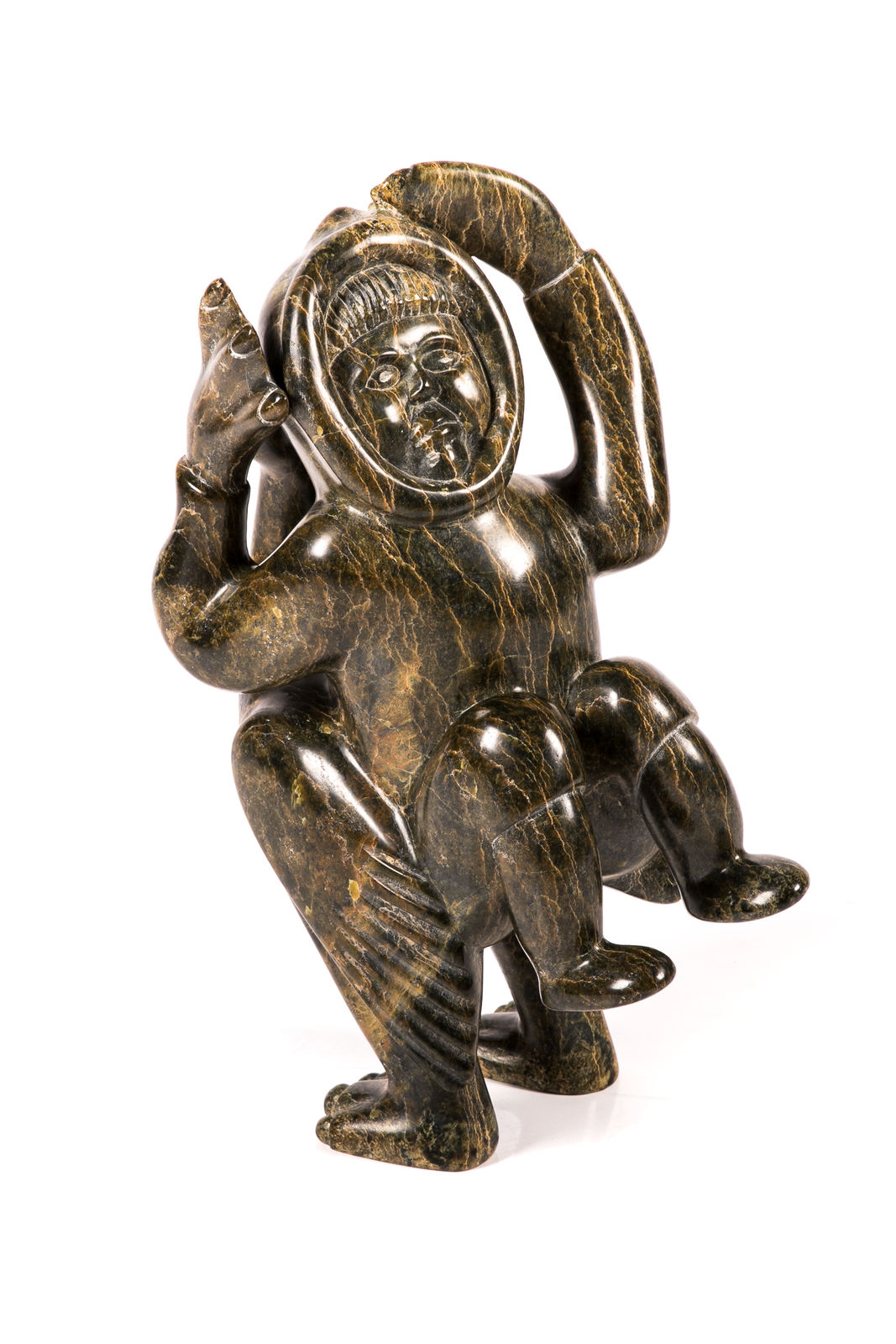 LUKTA QIATSUK (1928-2004) KINNGAIT (CAPE DORSET), Shaman and Bird Spirit, late 1980s