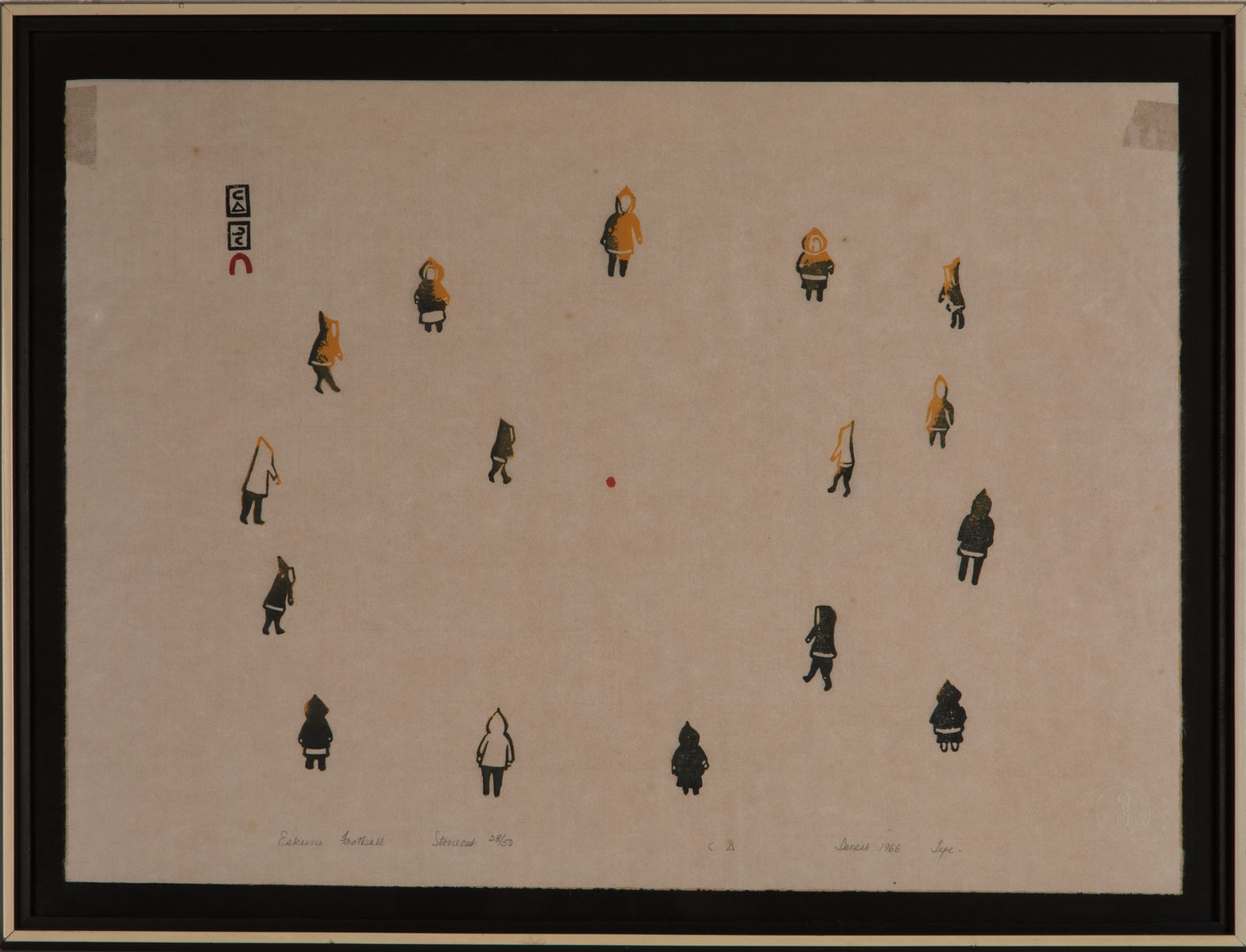 TYE ADLA (1936-1990) KINNGAIT (CAPE DORSET), Eskimo Football, 1966 #68
