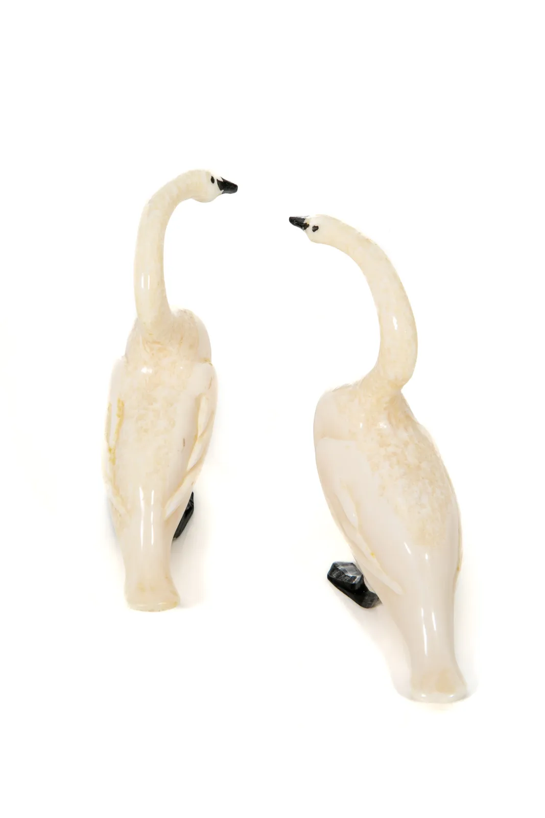 DANIEL IYAKITAN (1912-1995) GAMBELL, ALASKA, ST. LAWRENCE ISLAND, Two Standing Geese, c. 1970