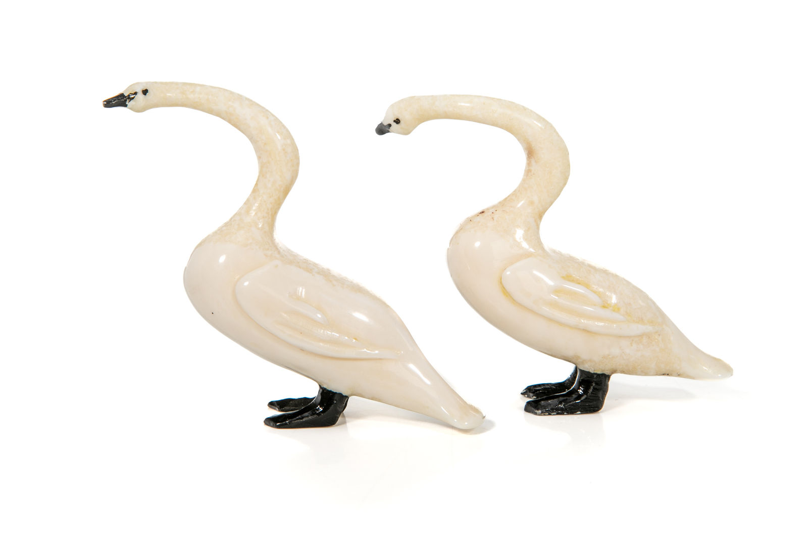 DANIEL IYAKITAN (1912-1995) GAMBELL, ALASKA, ST. LAWRENCE ISLAND, Two Standing Geese, c. 1970