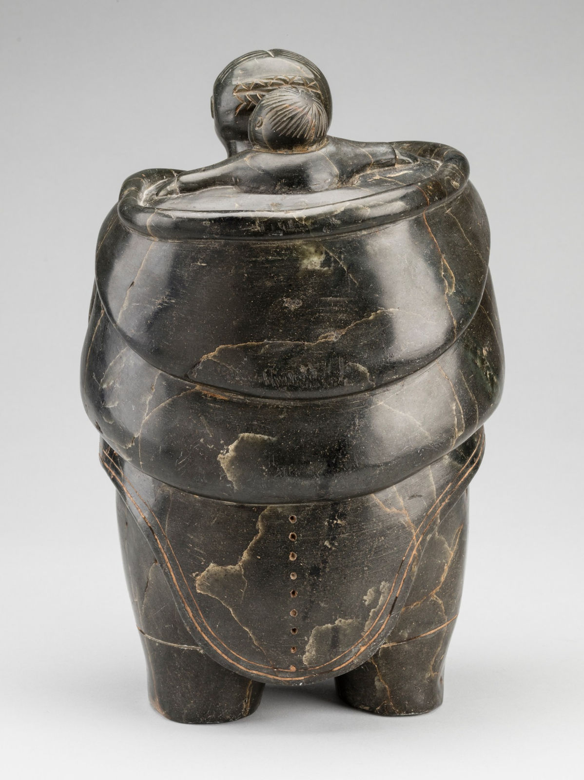 ISA AQIATTUSUK SMILER (1921-1986) INUKJUAK (PORT HARRISON), Standing Mother and Child, c. 1953