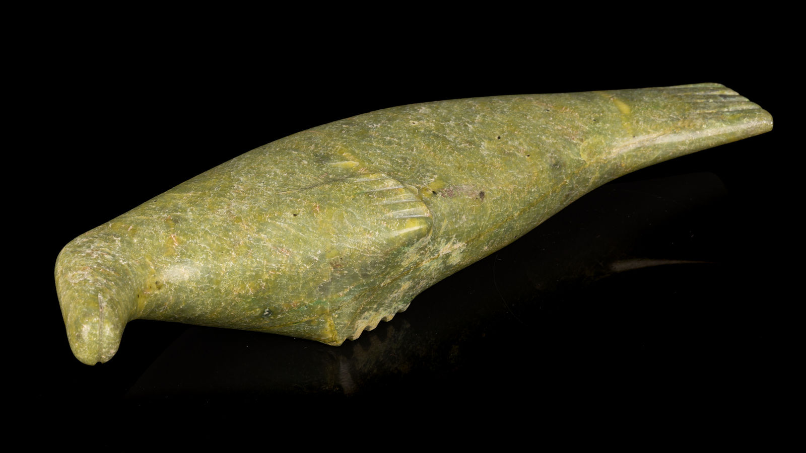 SHARKY NUNA (1918-1979) KINNGAIT (CAPE DORSET), Lounging Seal, 1970s