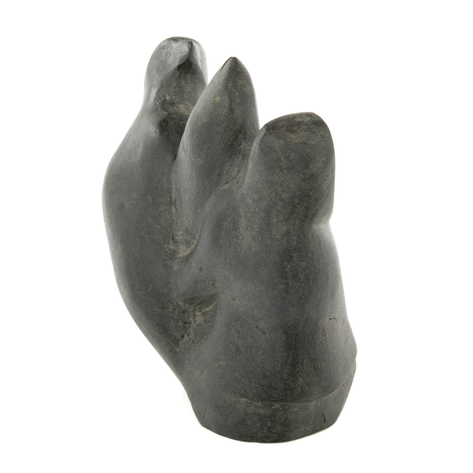 ADA EYETOAQ (1934-) QAMANI'TUAQ (BAKER LAKE), Inuk with Fish and Bird, 1985